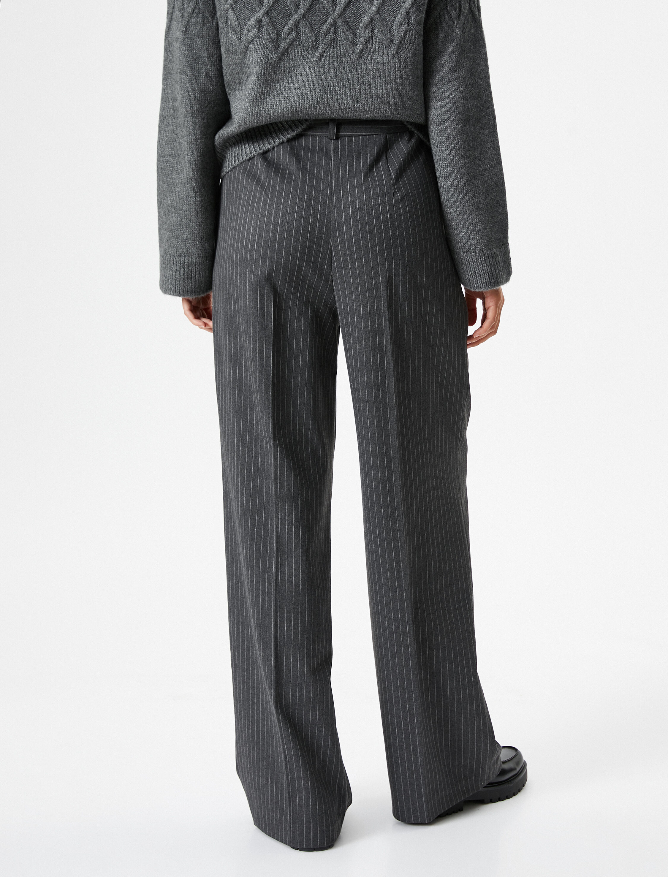   Palazzo Pantolon Normal Bel Fermuarlı