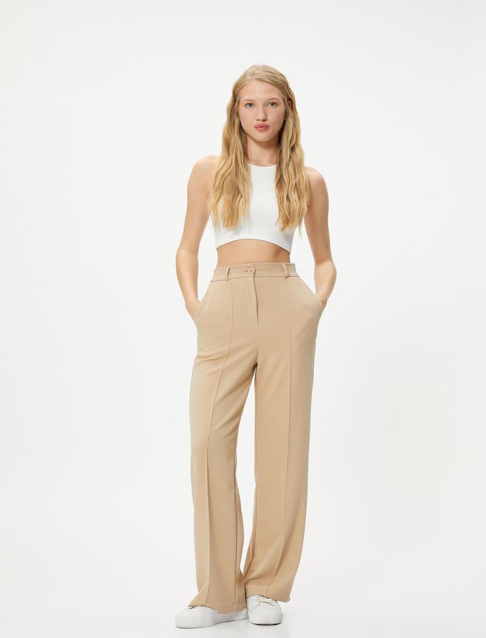  Basic Crop Atlet Yuvarlak Yaka Ribanalı