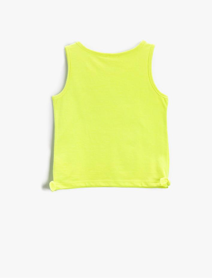 Kız Çocuk Atlet Dondurma Baskılı Bisiklet Yaka