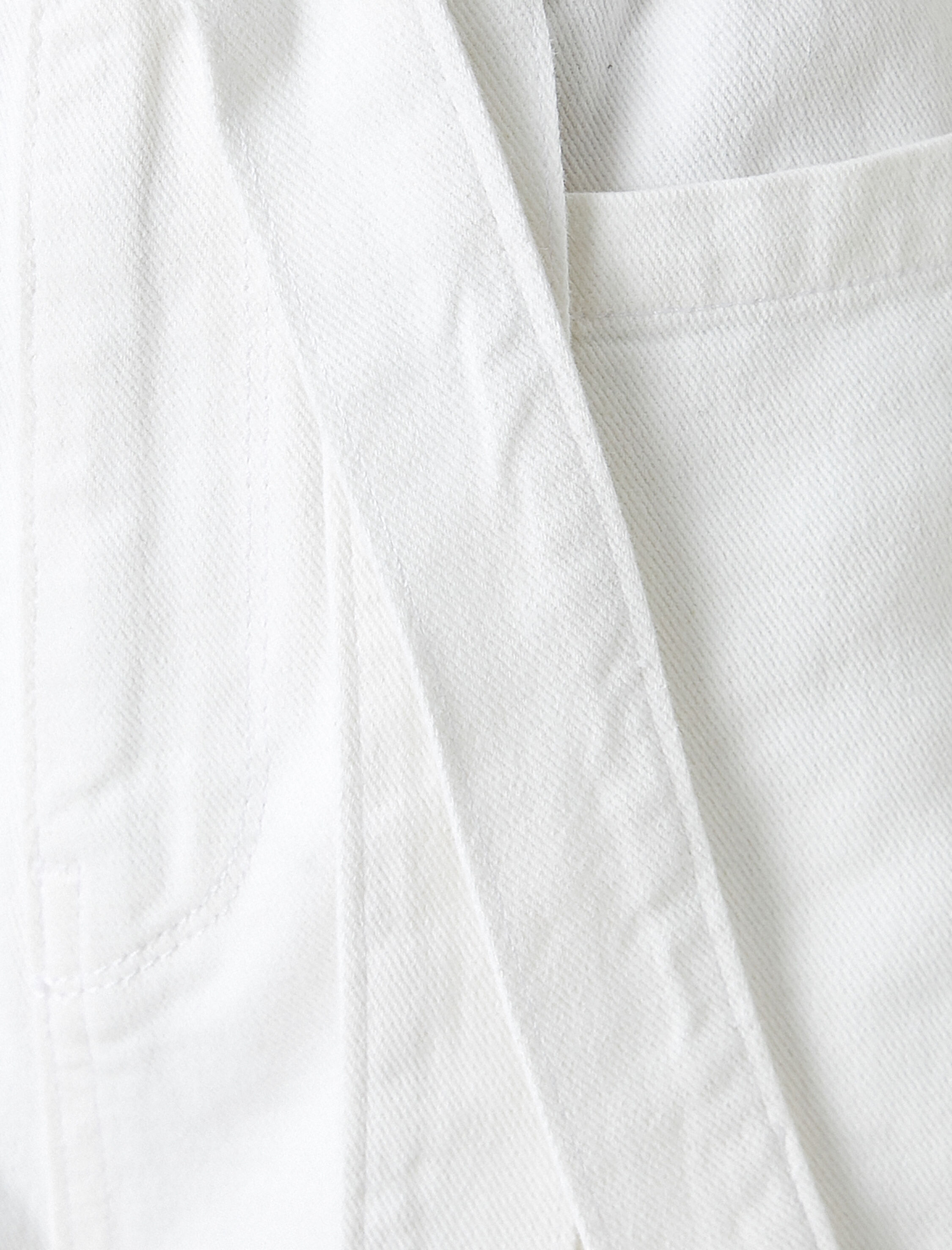   Yüksek Bel Şort Kemerli Cepli Pamuklu