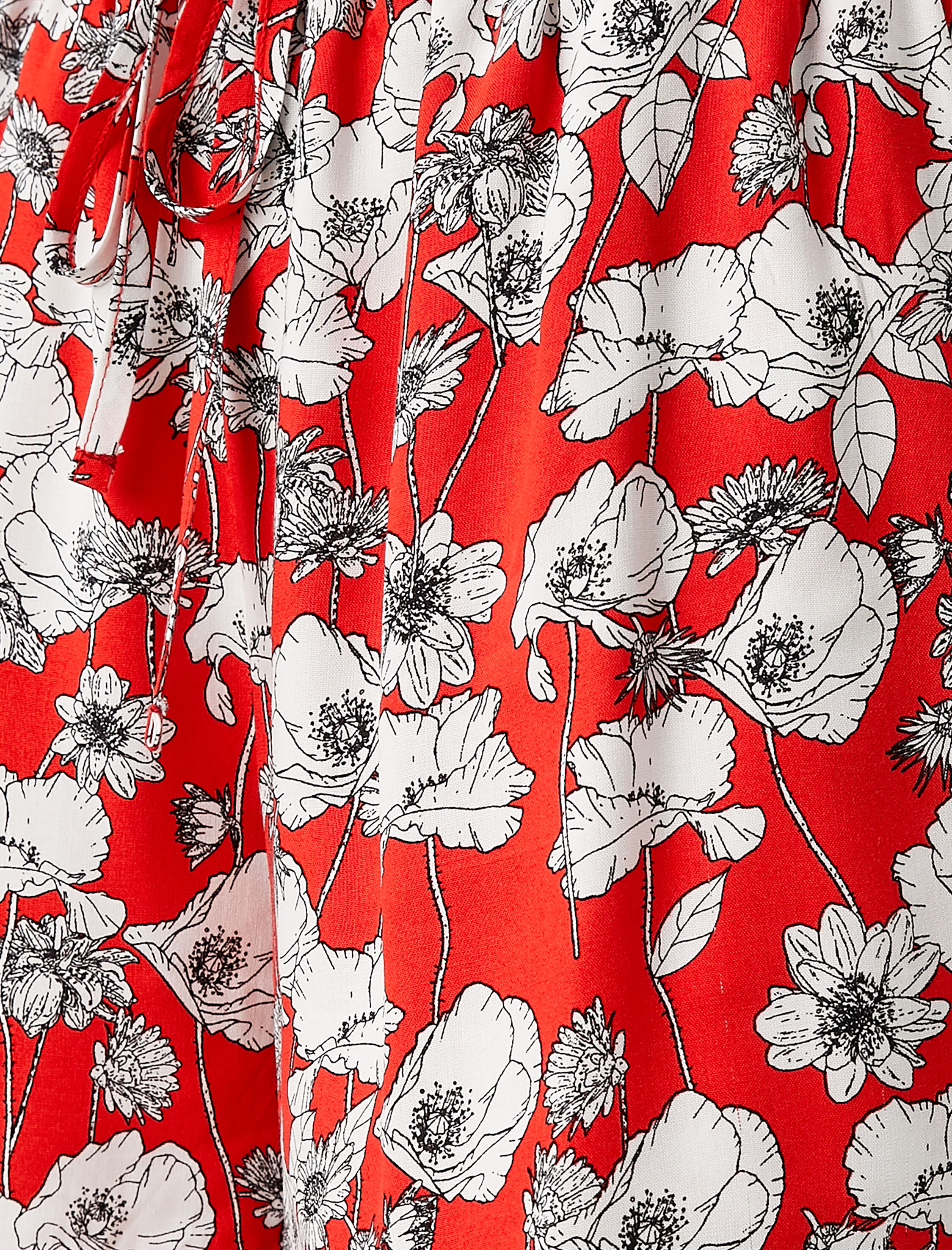   Çiçekli Şort Beli Bağlamalı