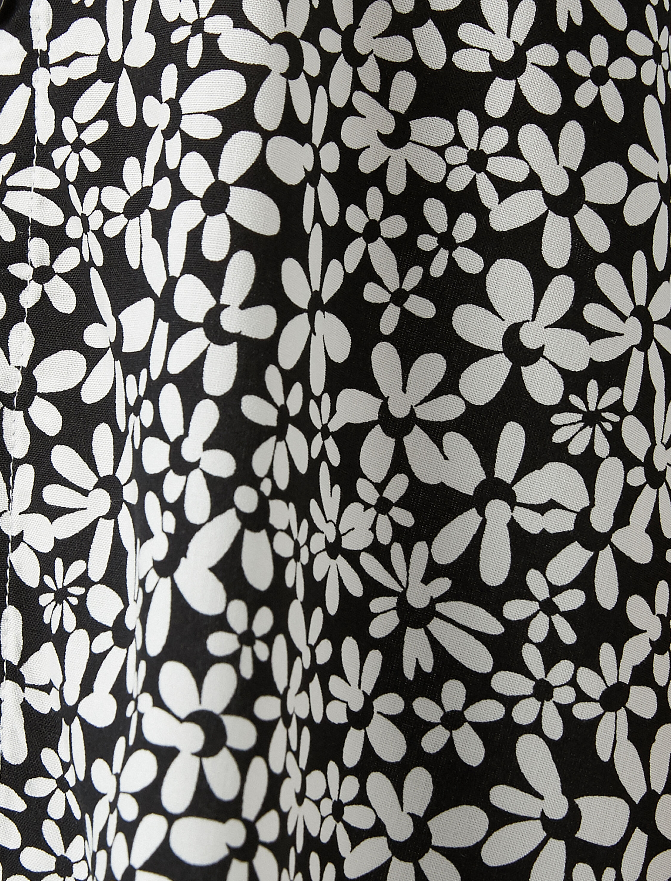   Çiçek Baskılı Kısa Kollu Gömlek