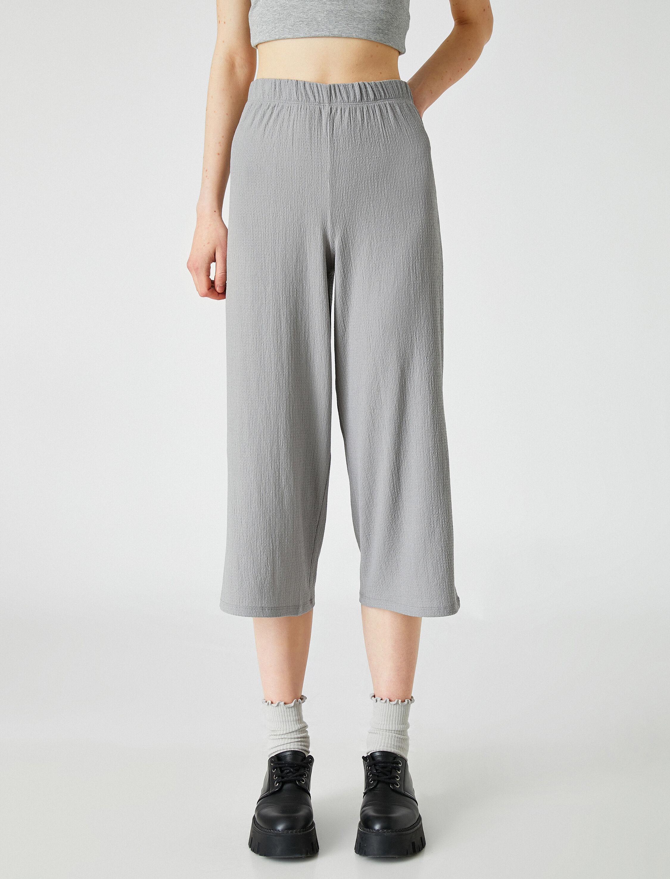   Beli Lastikli Geniş Paça Pantolon