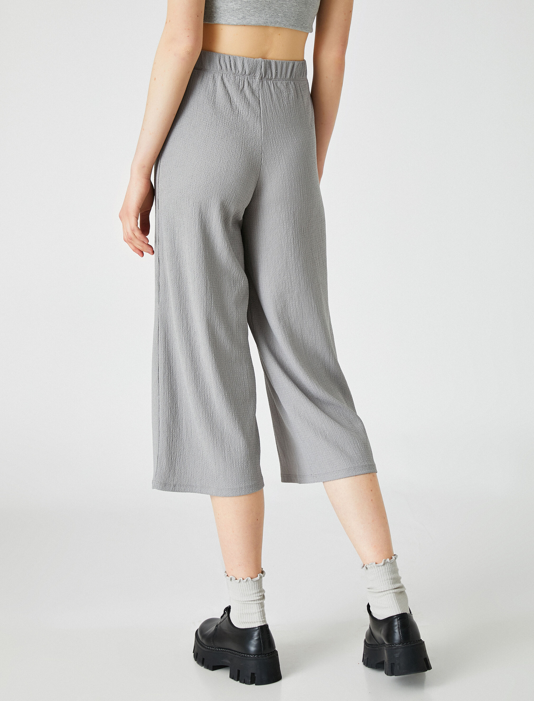   Beli Lastikli Geniş Paça Pantolon