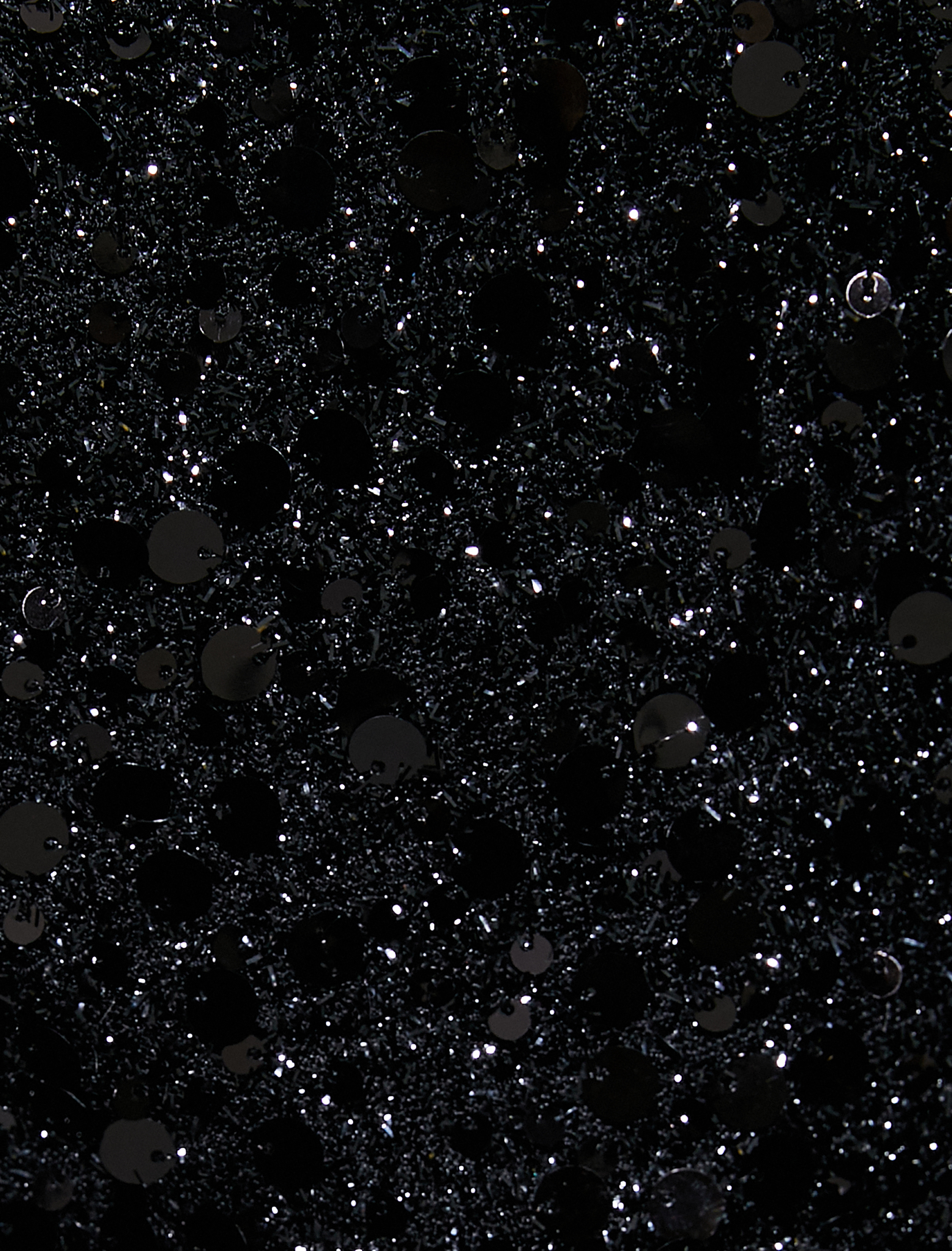   Uzun Abiye Elbise Payetli Omzu Açık Uzun Kollu