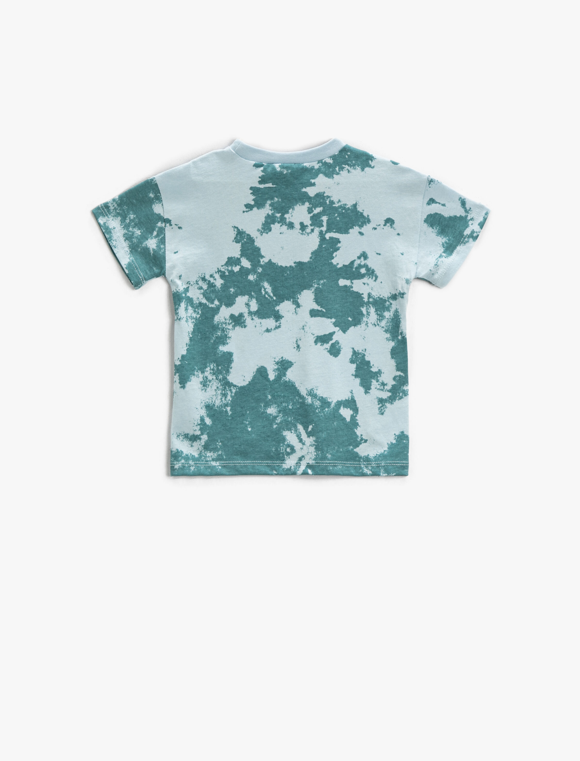  Erkek Bebek Batik Desenli Tişört Kısa Kollu Bisiklet Yaka Pamuklu