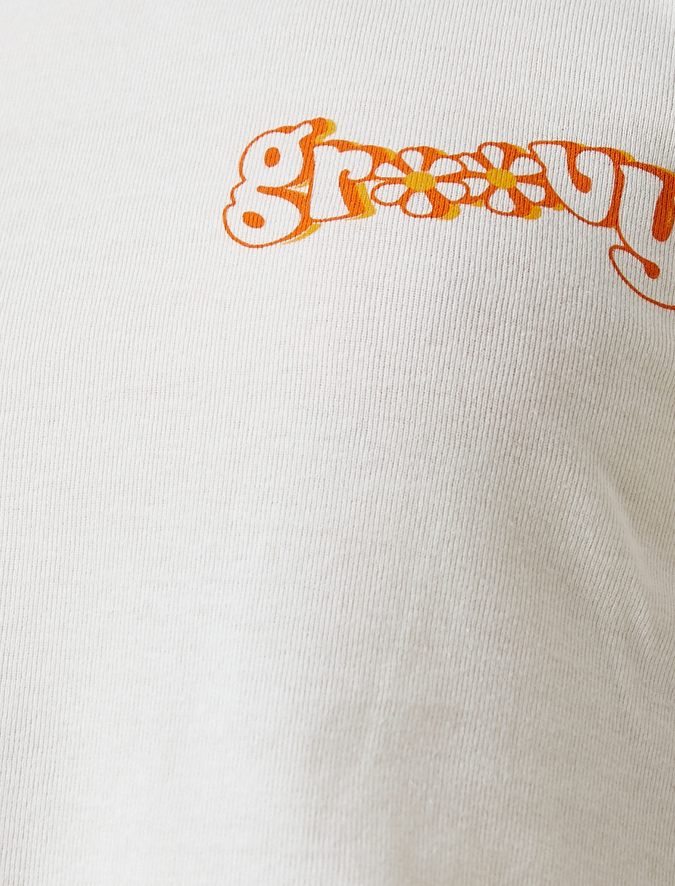   Crop Tişört Biyeli Kısa Kollu Minimal Baskılı