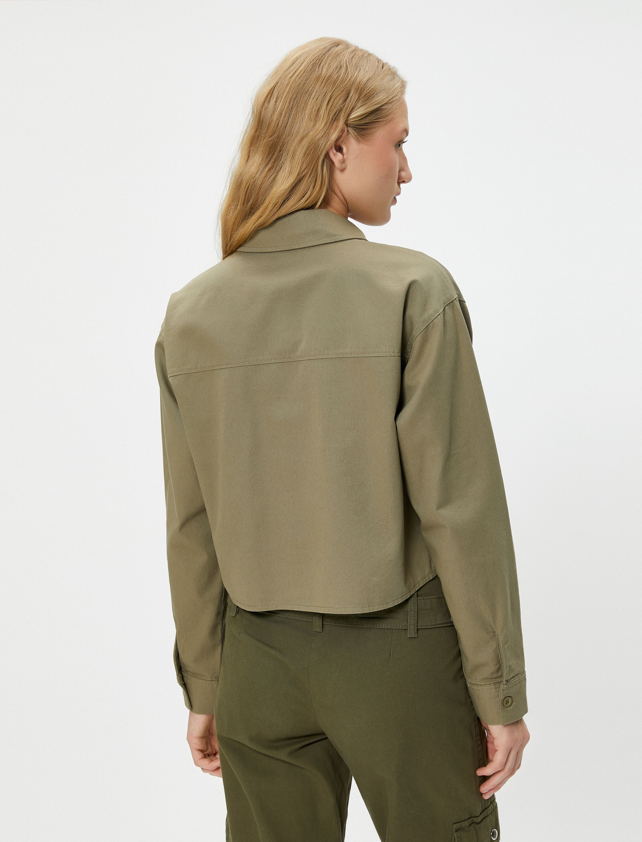   Gömlek Ceket Kapaklı Cepli Pamuklu