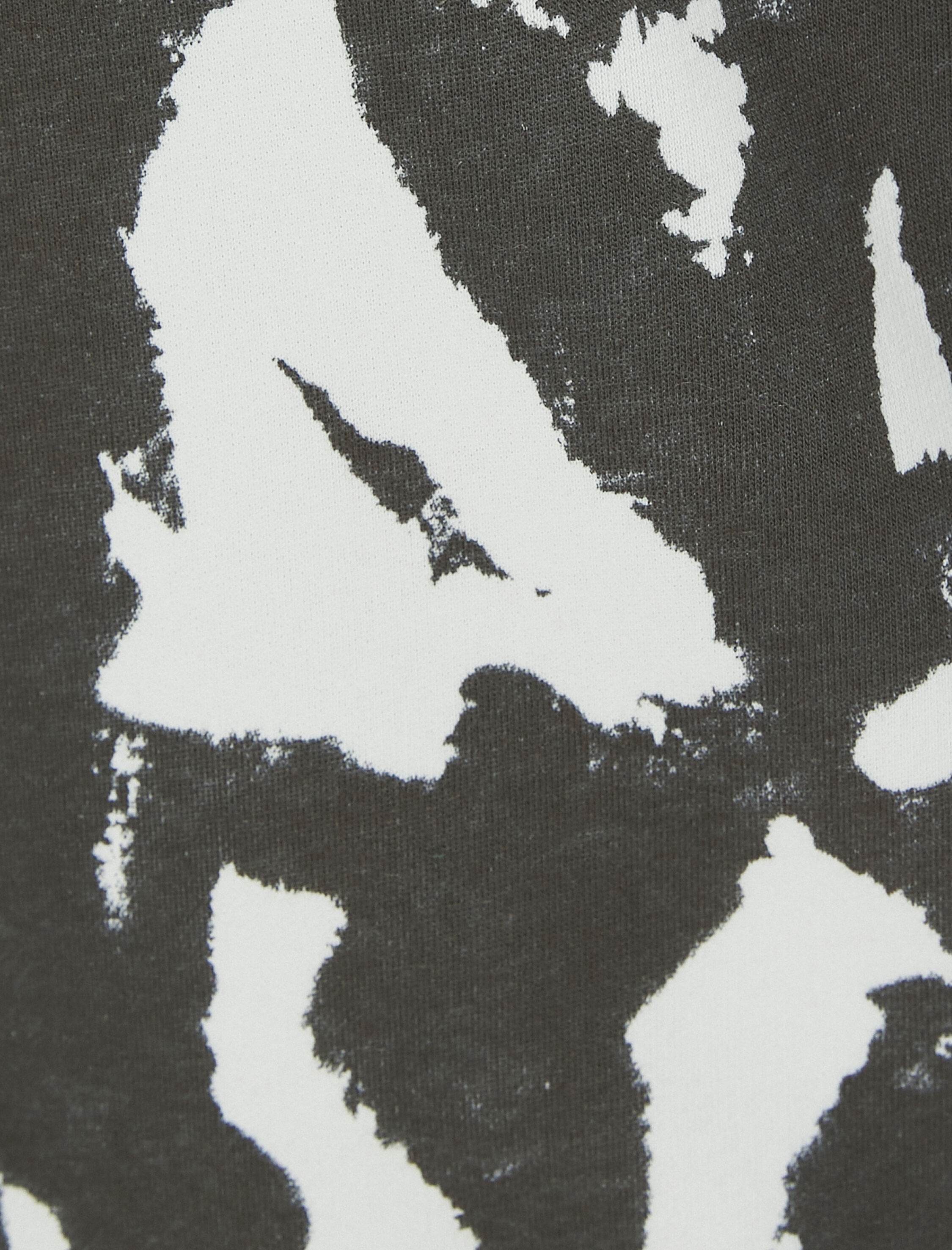   Şardonlu Oversize Sweatshirt Renk Kontrastlı Batik Desenli Uzun Kollu Bisiklet Yaka