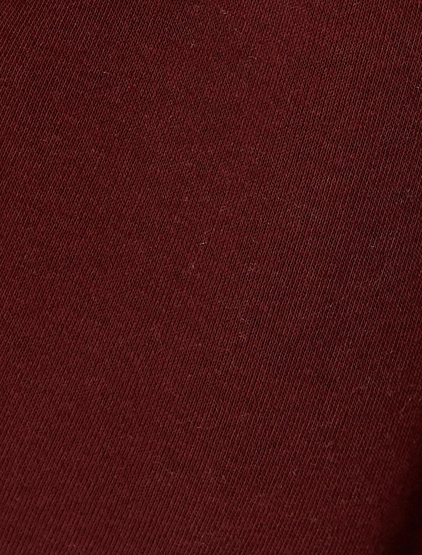   Şardonlu Italy Sweatshirt Aplike Detaylı Uzun Kollu Bisiklet Yaka Pamuklu