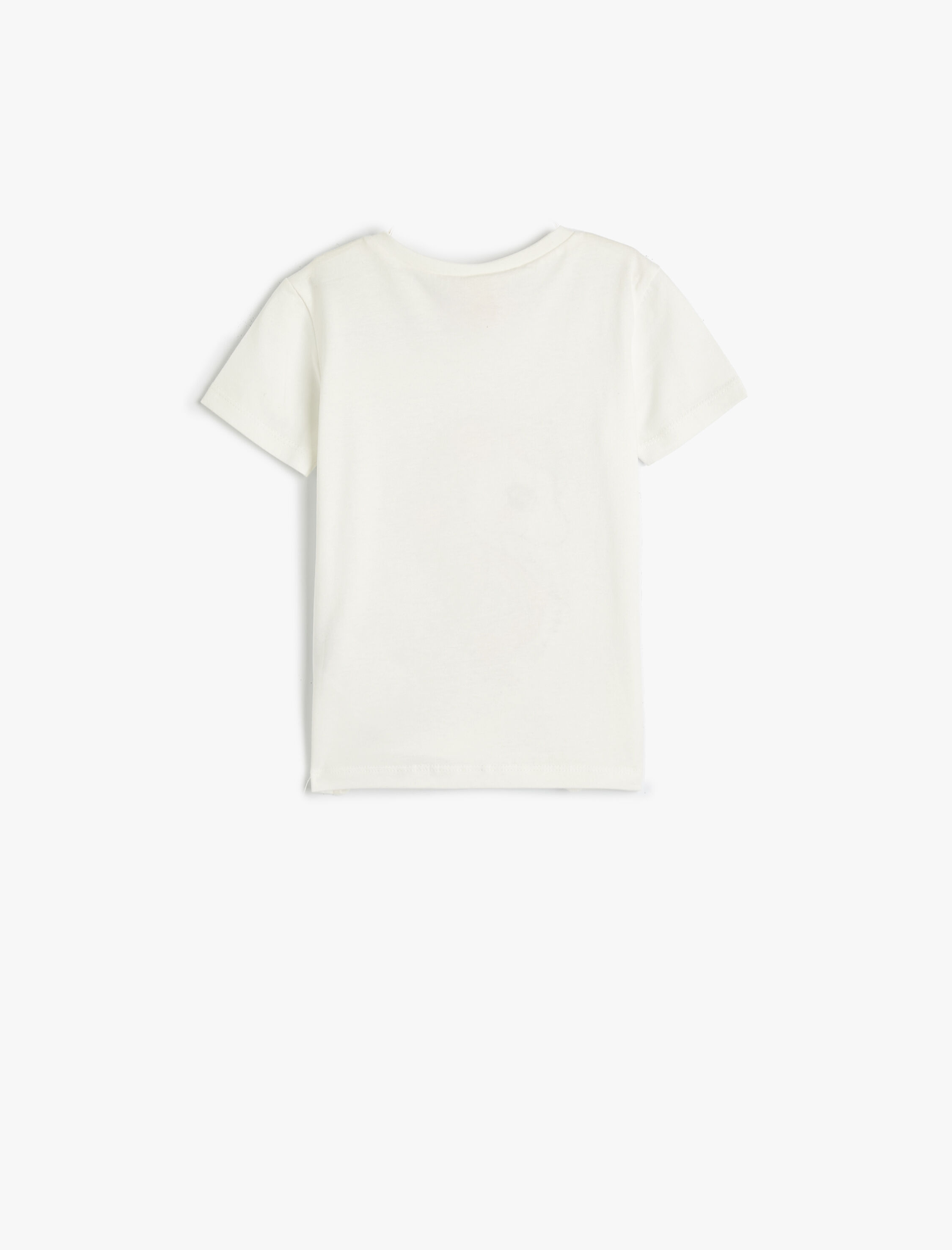  Kız Bebek Tişört Kısa Kollu Bisiklet Yaka Unicorn Baskılı Pamuklu