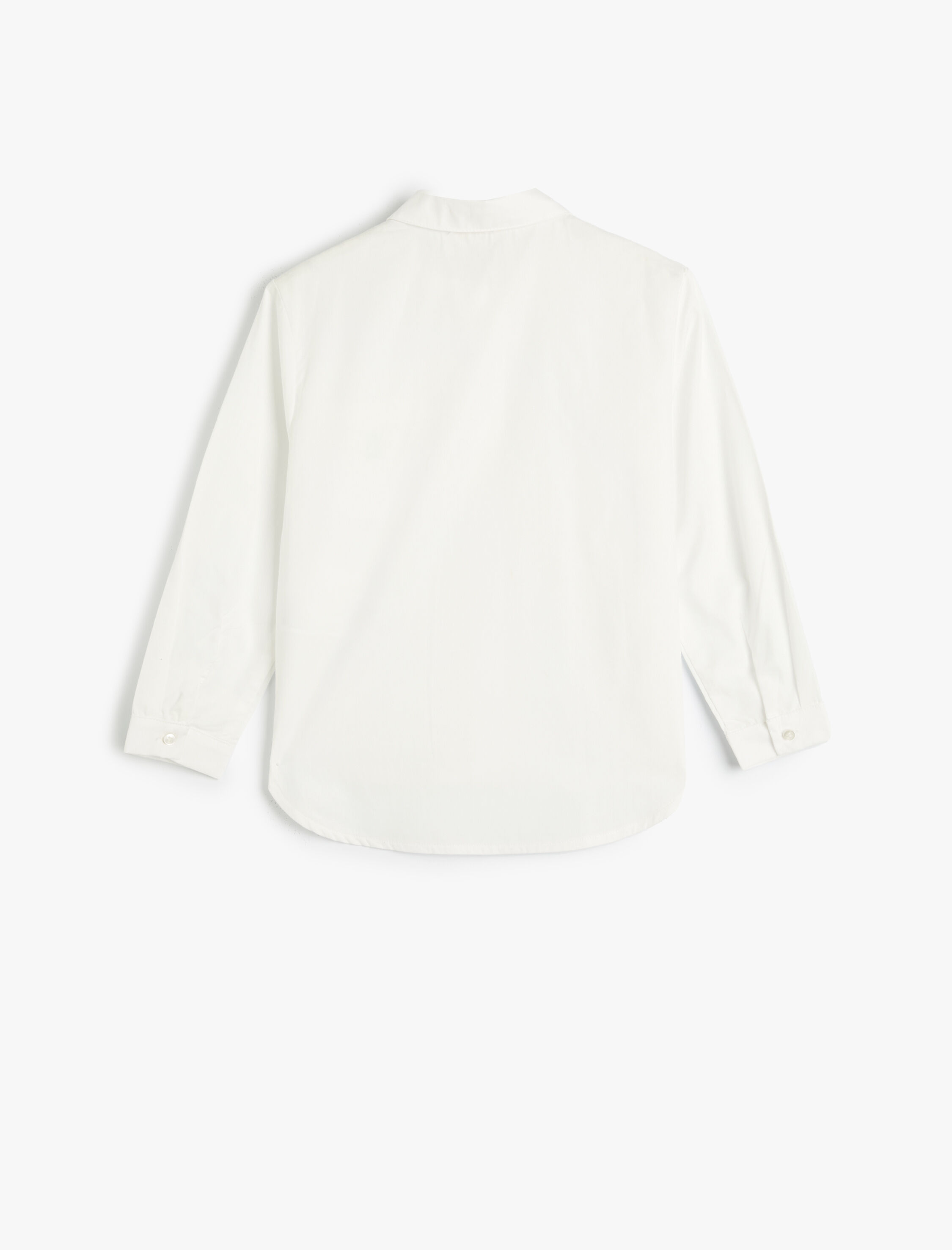  Kız Çocuk Gömlek Uzun Kollu Cepli Pul Detaylı Düğmeli Pamuklu