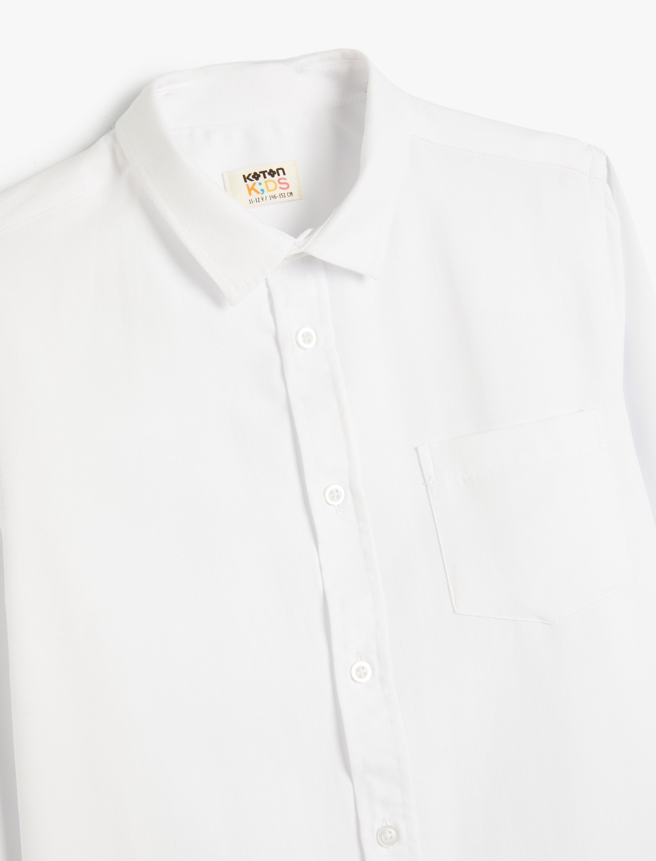  Erkek Çocuk Basic Gömlek Uzun Kollu Pamuk Karışımlı