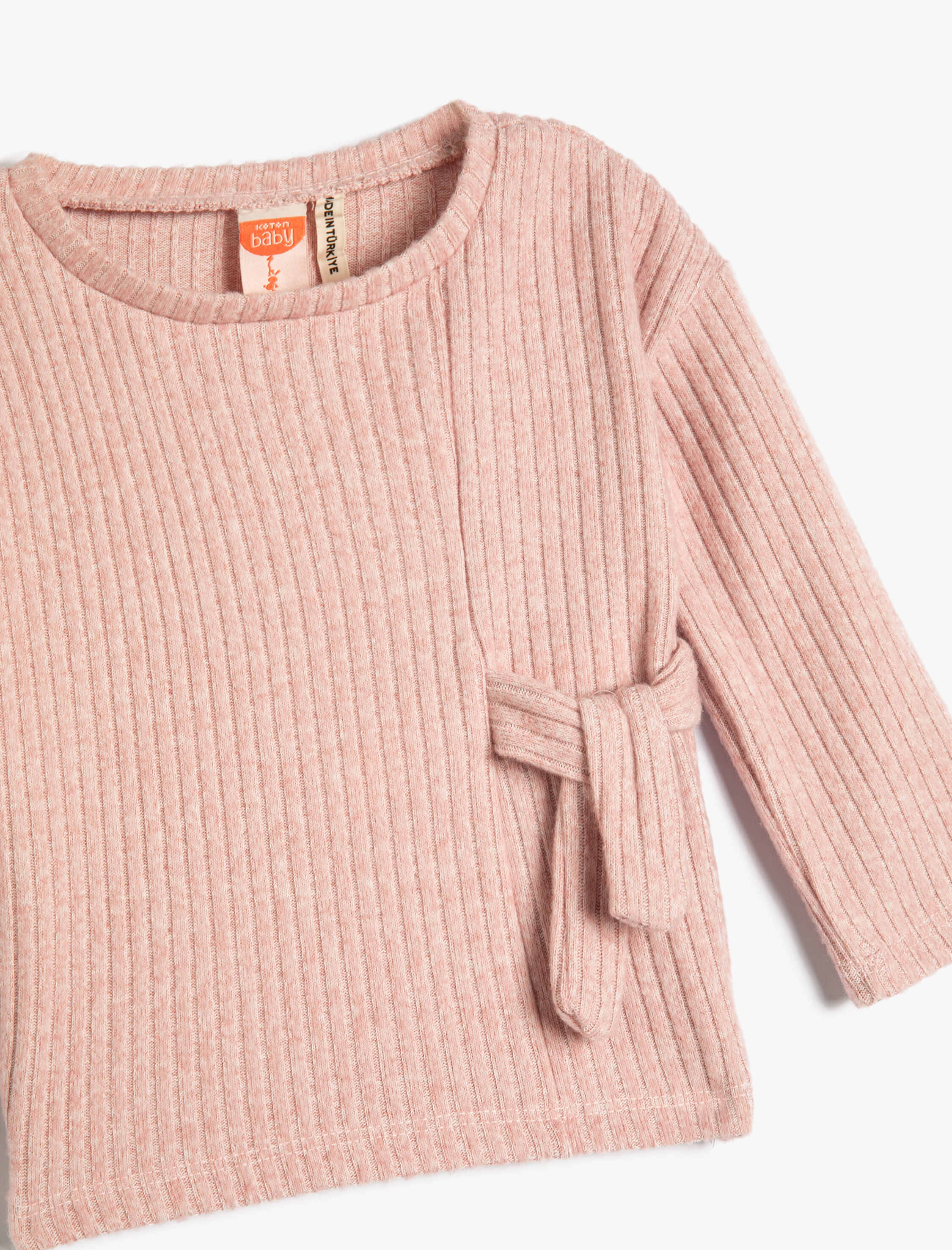  Kız Bebek Basic Ribanalı Uzun Kollu Tişört