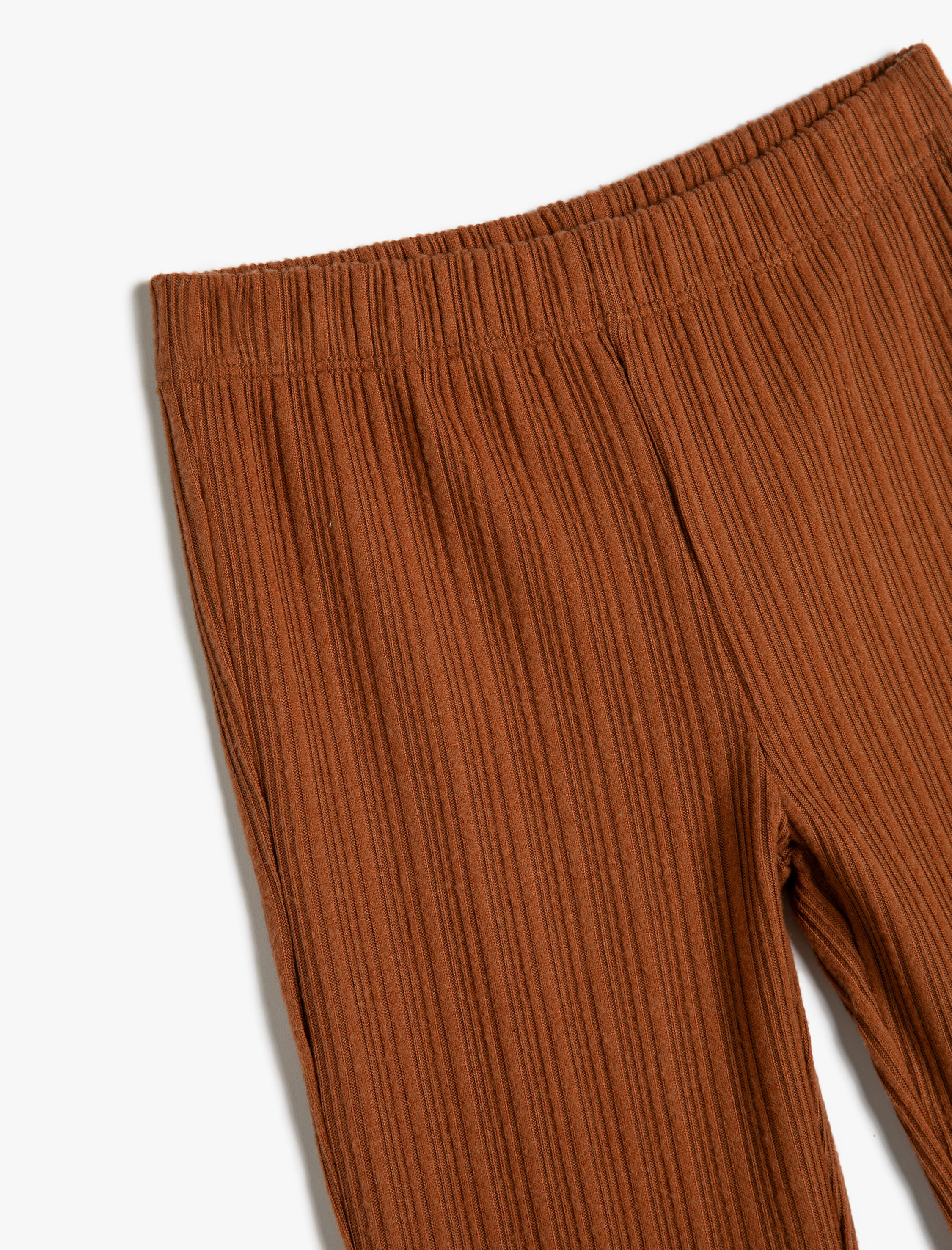  Kız Çocuk İspanyol Paça Pantolon Kaşkorse Beli Lastikli