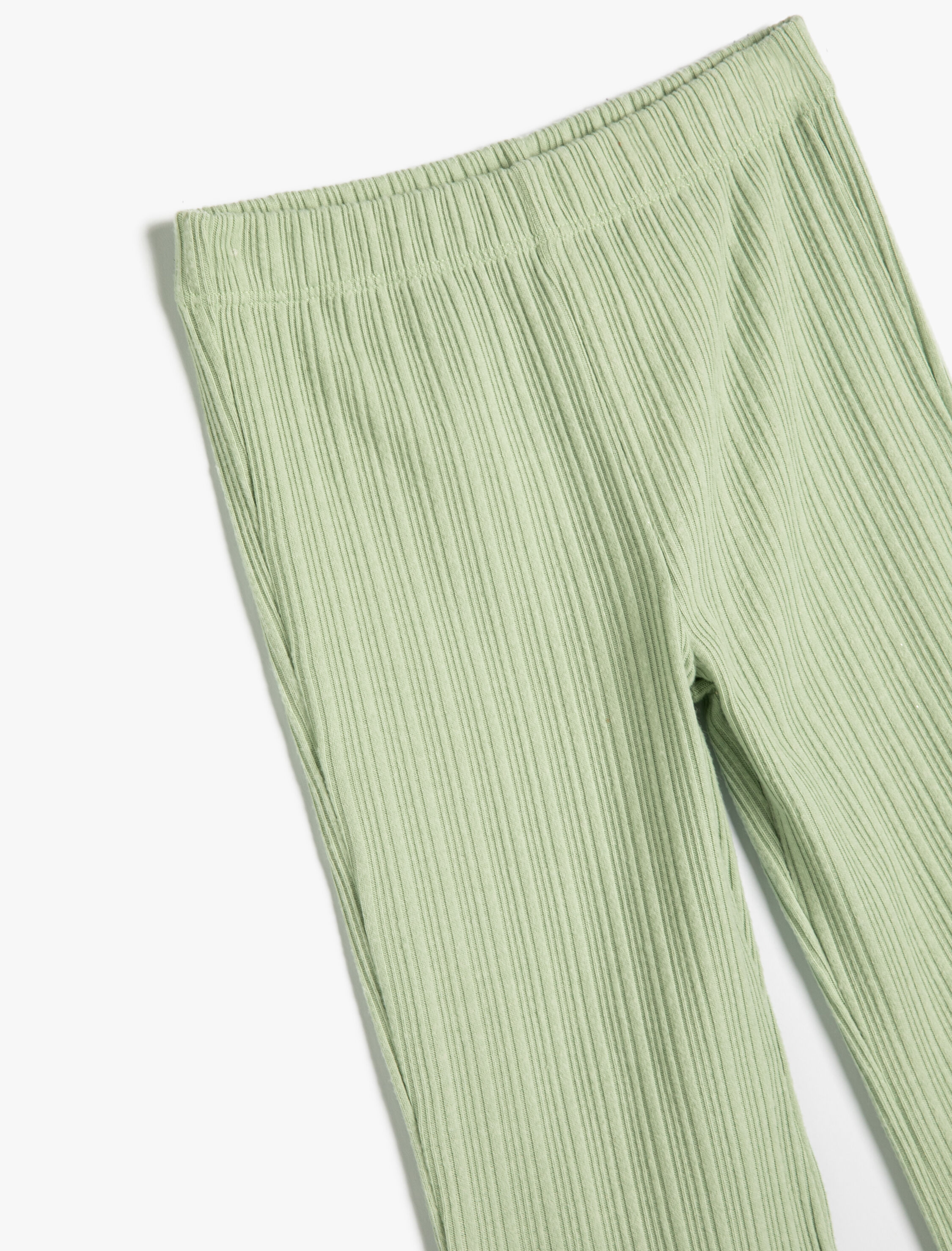  Kız Çocuk İspanyol Paça Pantolon Kaşkorse Beli Lastikli