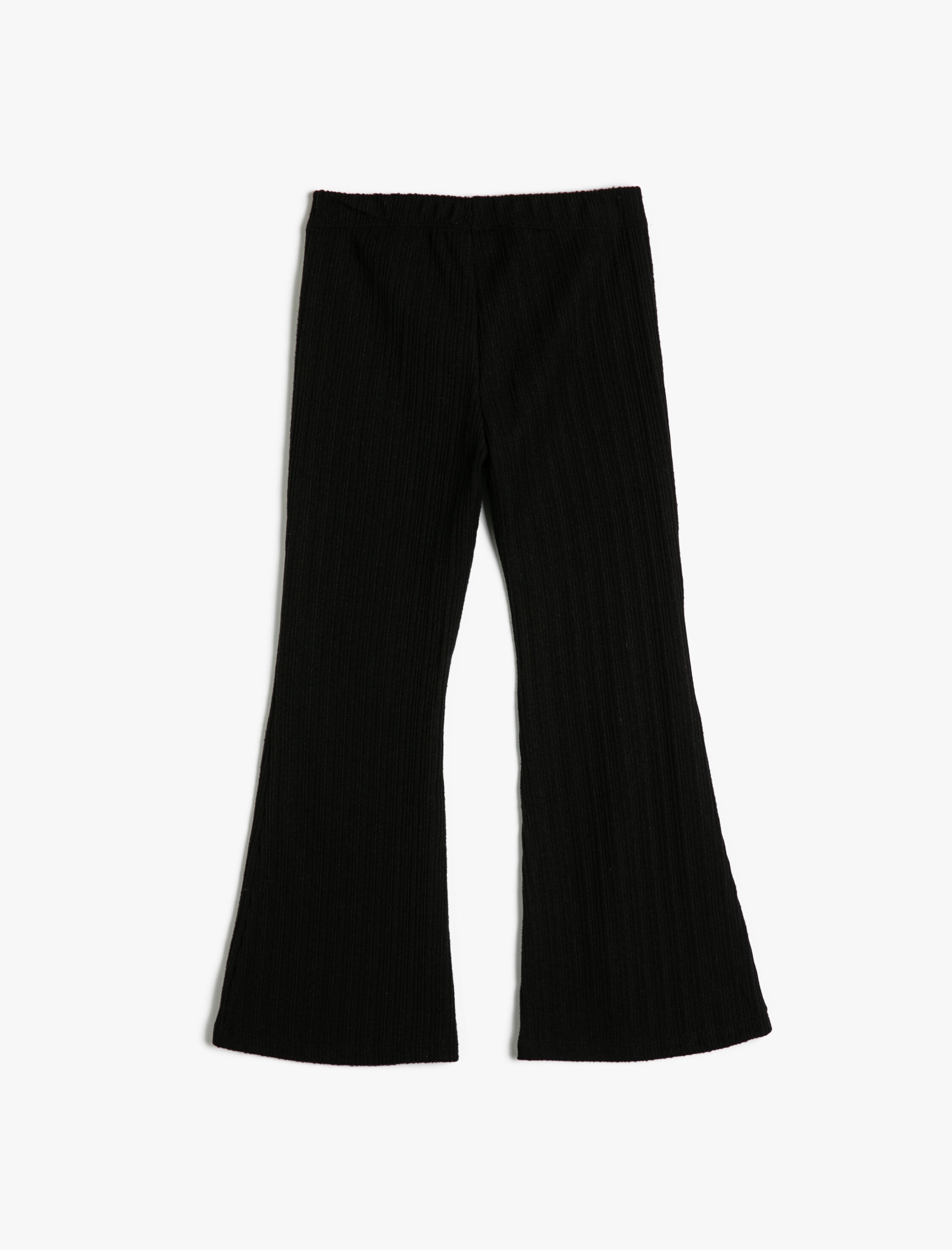  Kız Çocuk İspanyol Paça Pantolon Kaşkorse Beli Lastikli