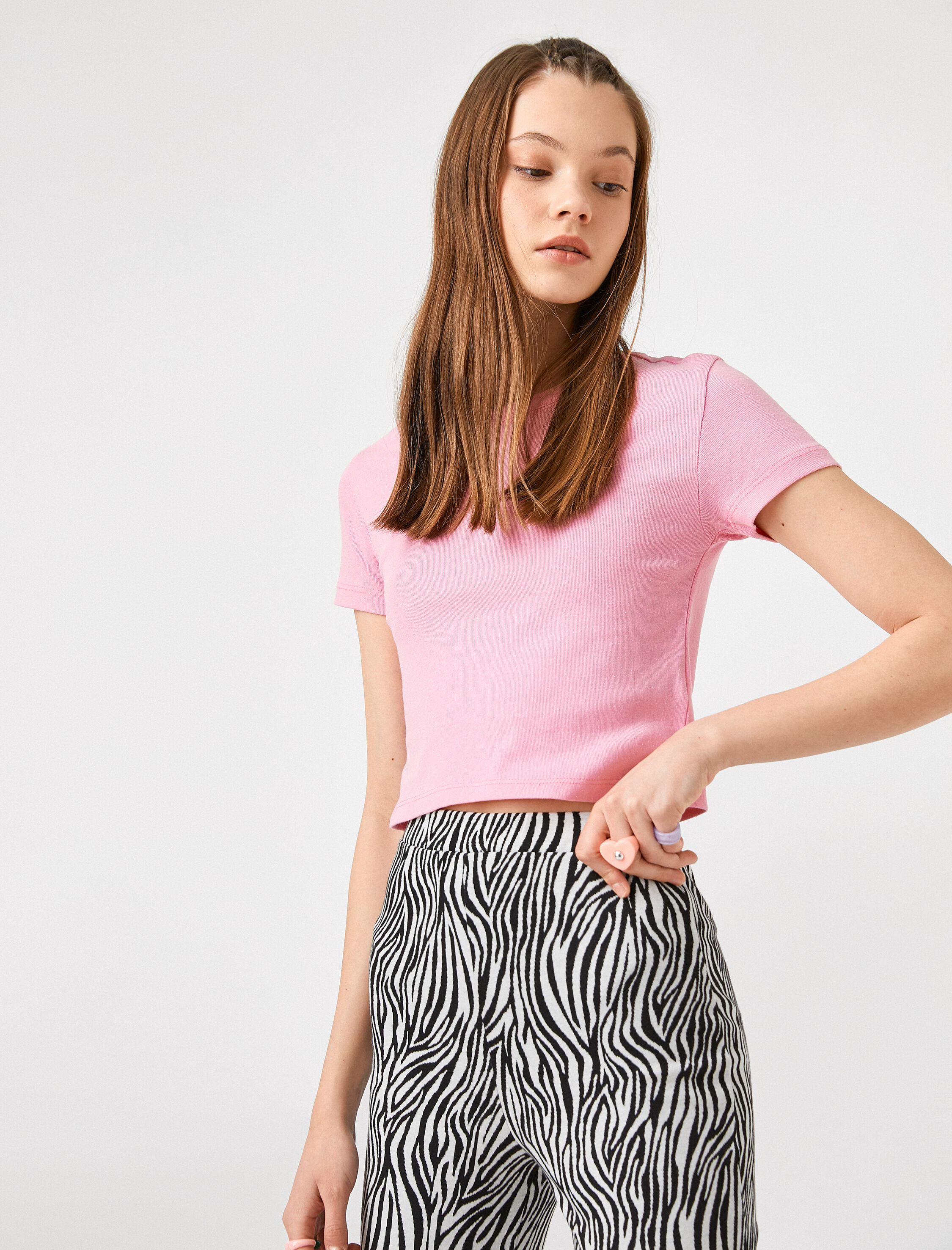   Tshirt Kısa Kollu Bisiklet Yaka Pamuklu