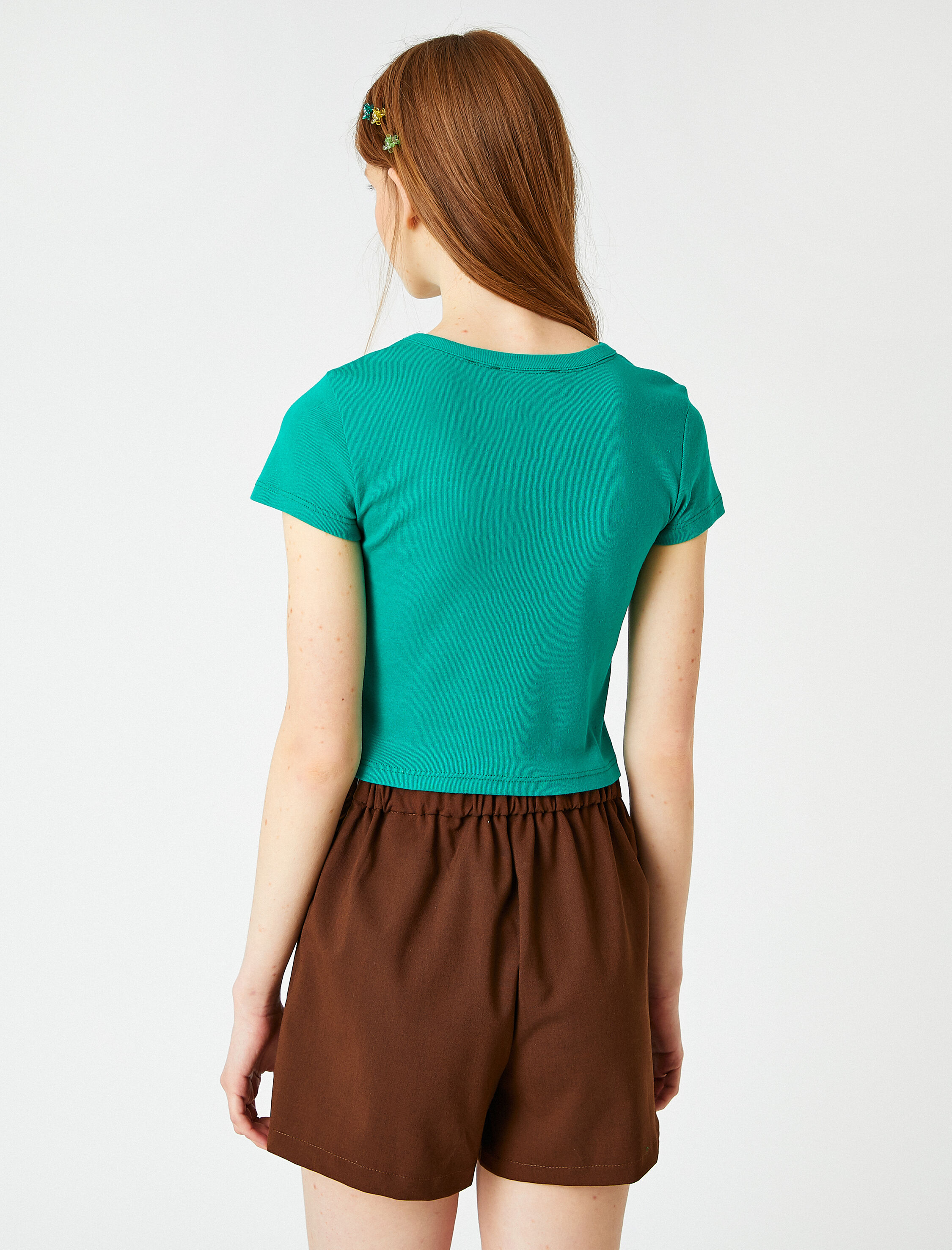   Tshirt Kısa Kollu Bisiklet Yaka Pamuklu