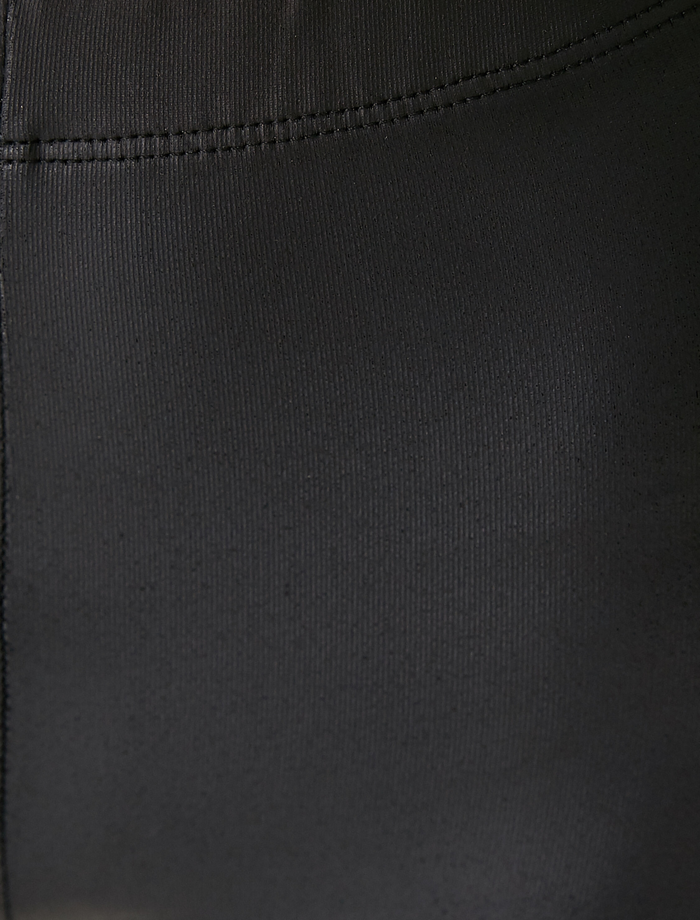   Deri Görünümlü Yüksek Bel Tayt