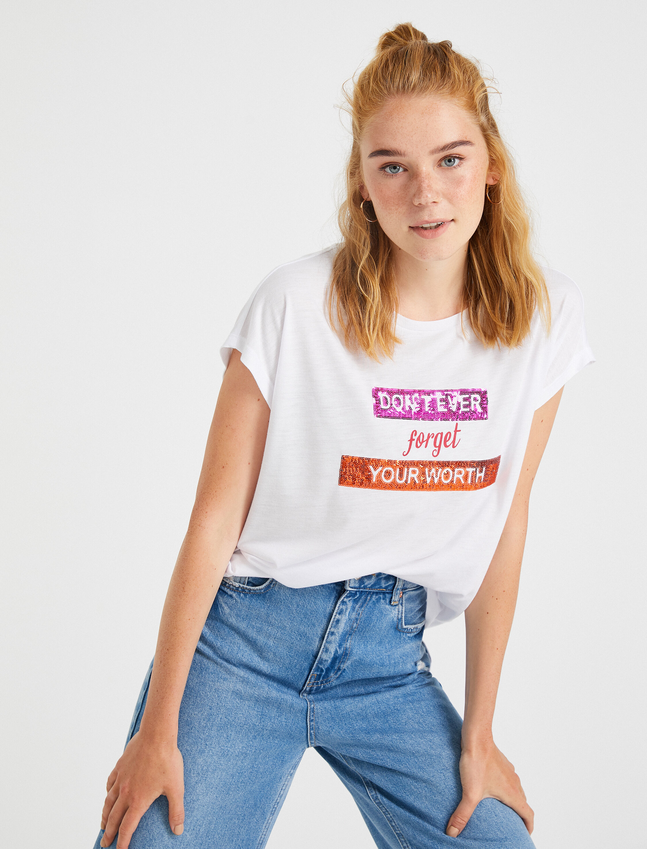   Sloganlı Tişört Baskılı