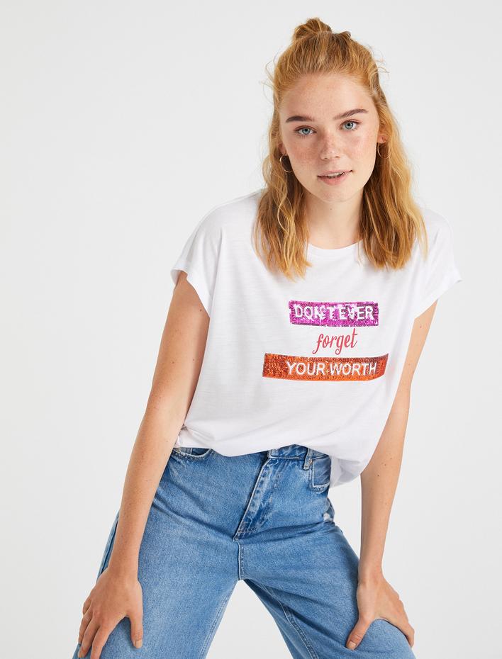  Sloganlı Tişört Baskılı