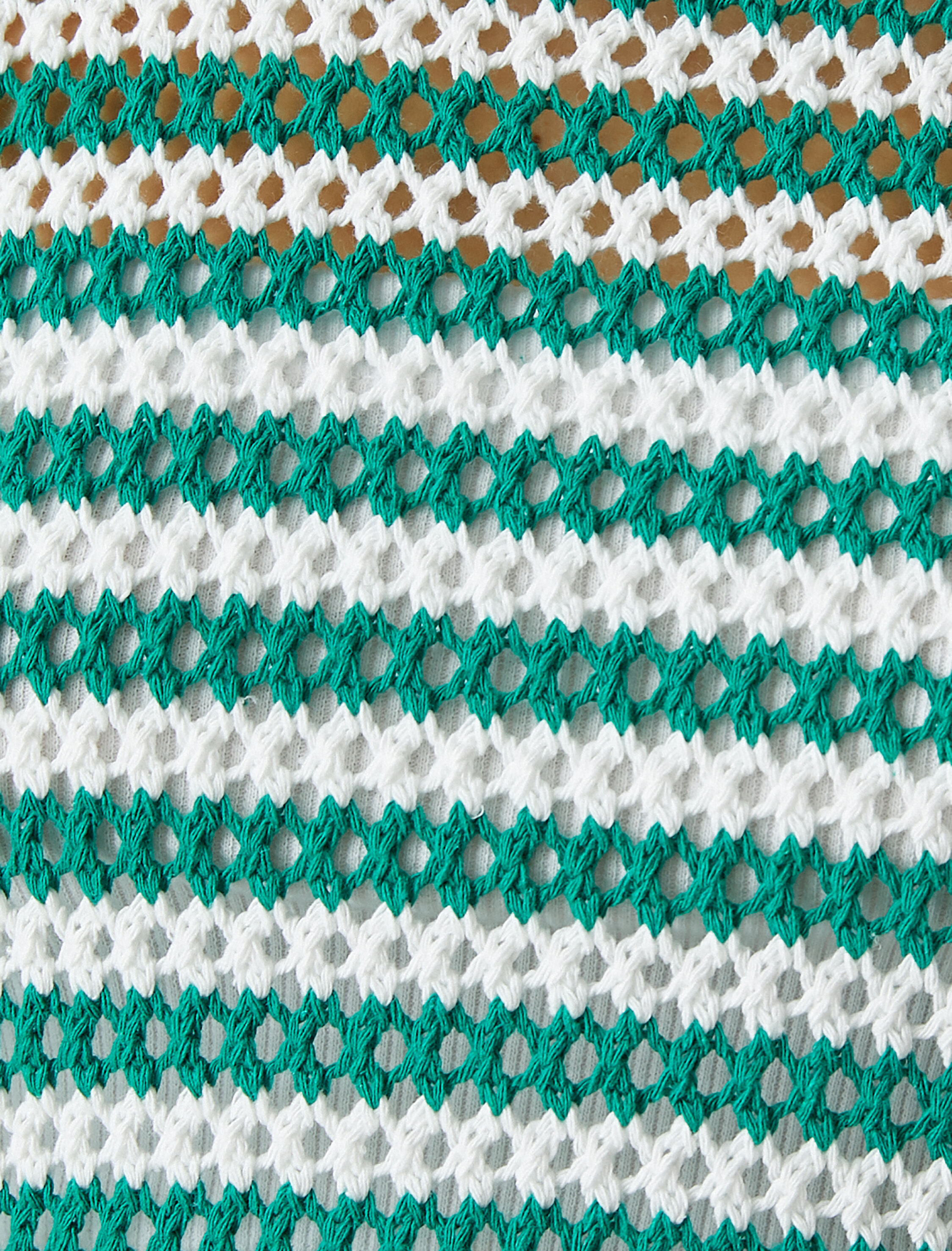   Crop Örgü Tişört Bisiklet Yaka