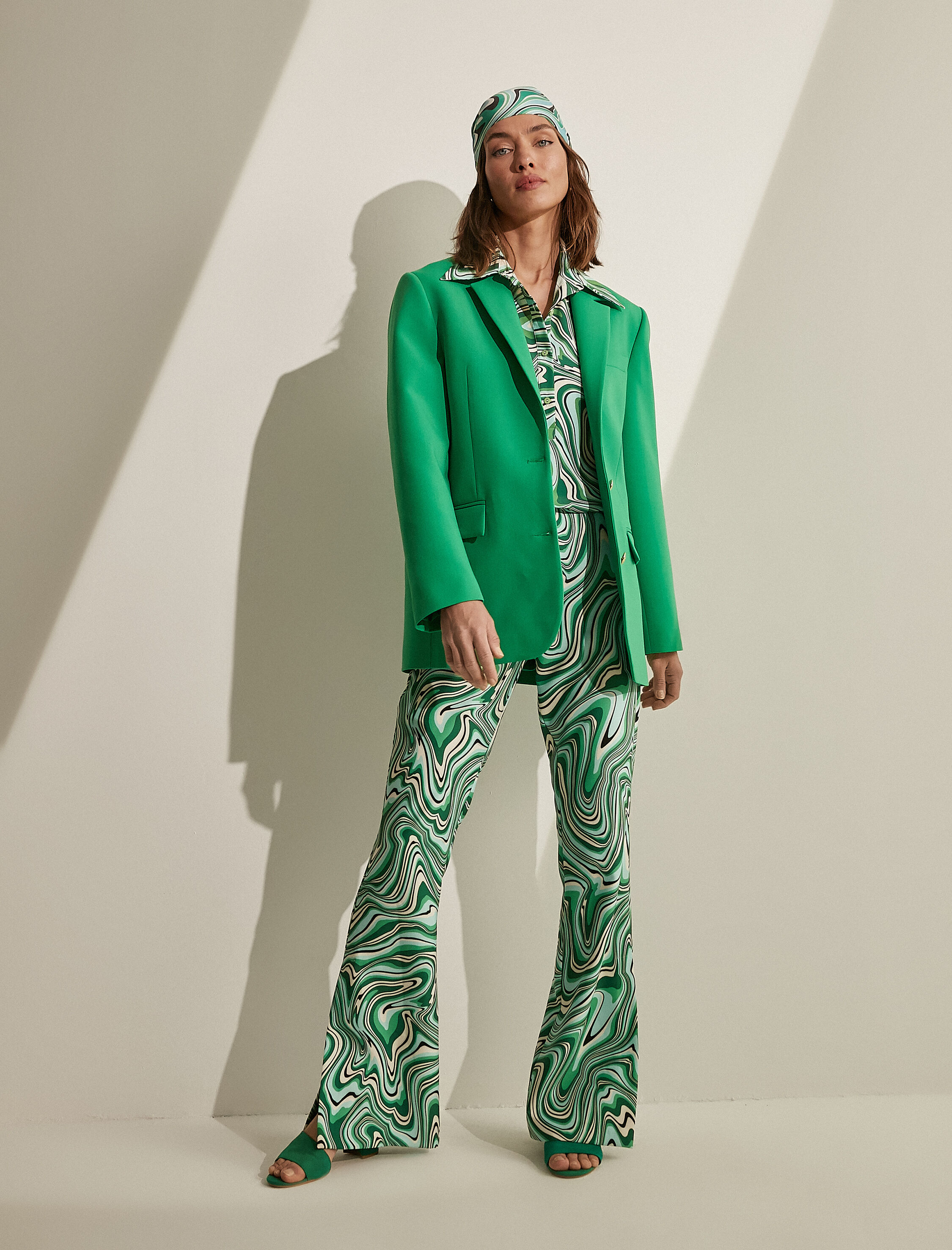   Melis Ağazat X Koton - Desenli Bol Paça Pantolon