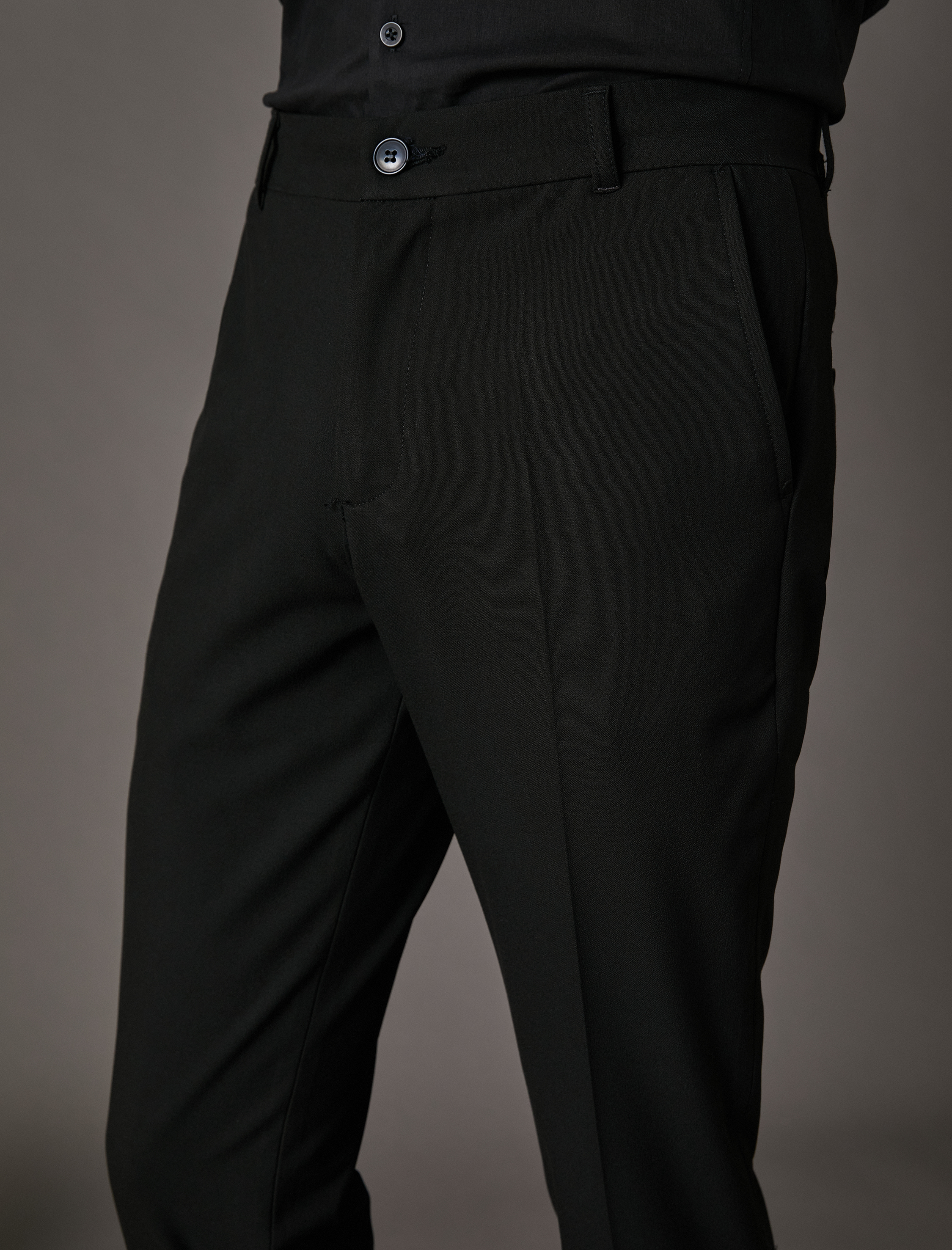   Klasik Pantolon Slim Fit Düğmeli Cep Detaylı