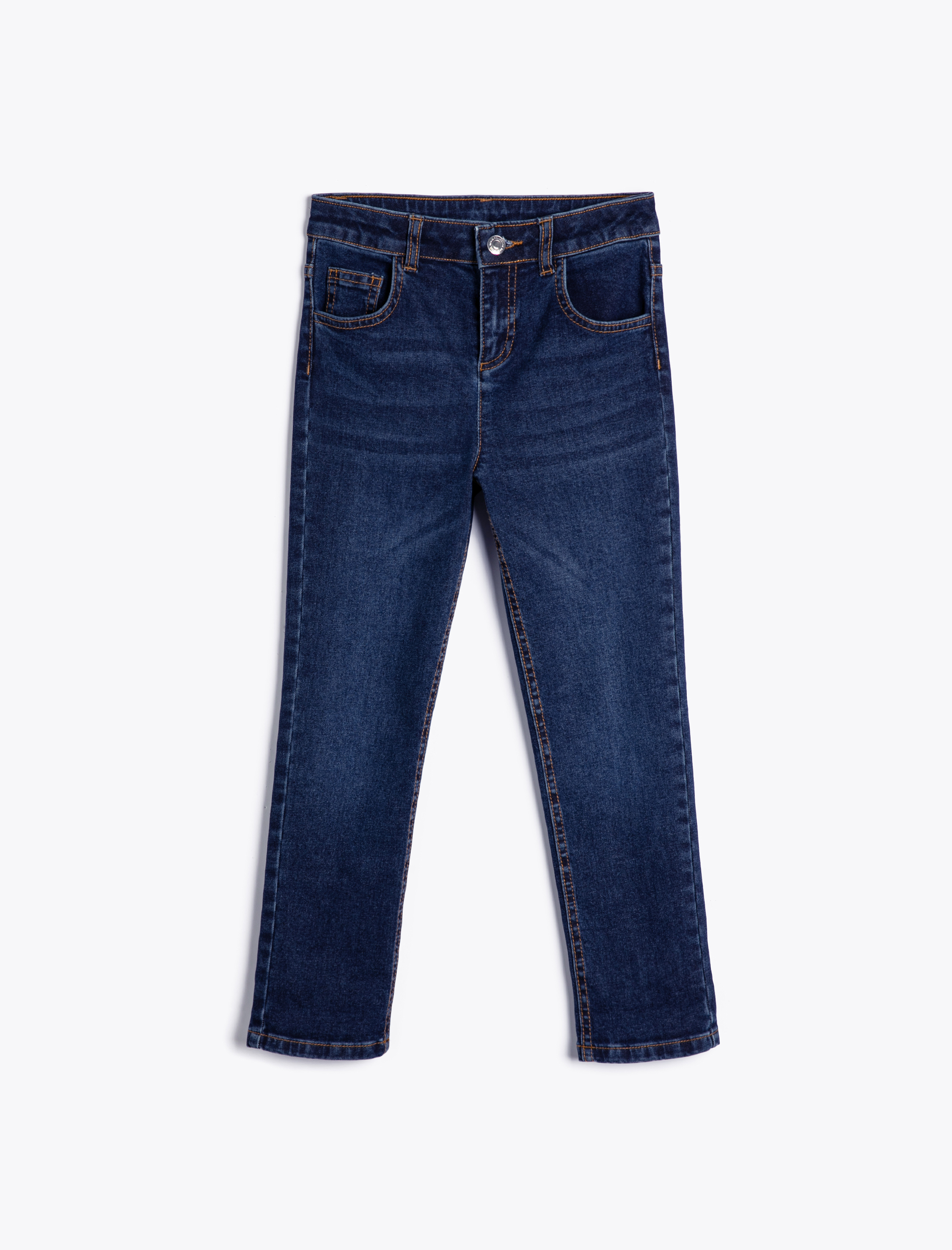 Erkek Çocuk Normal Bel Dar Paça Pamuklu Kot Pantolon - Slim Jean