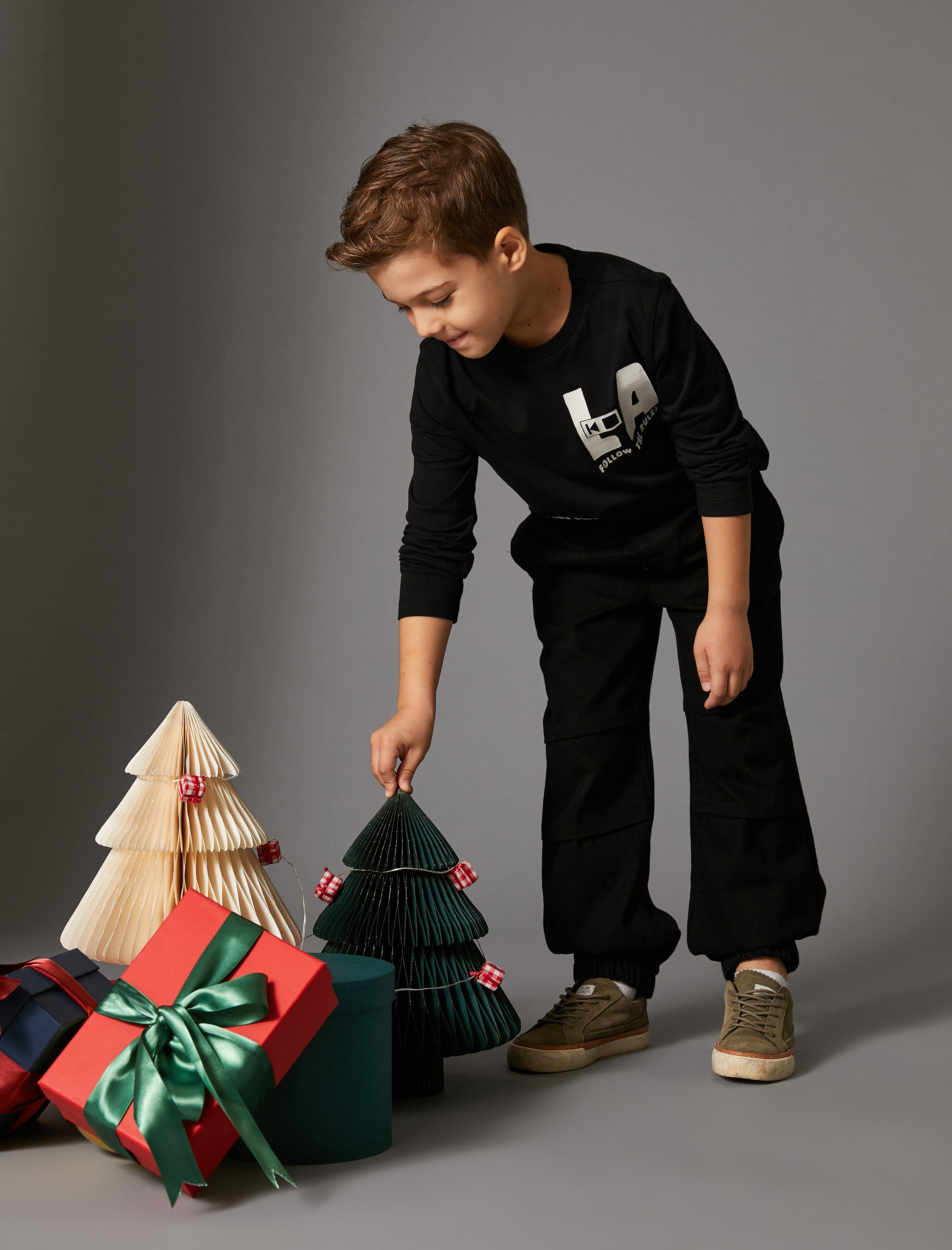  Erkek Çocuk Paraşüt Pantolon Cepli Beli Lastikli Pamuklu - Parachute Jean