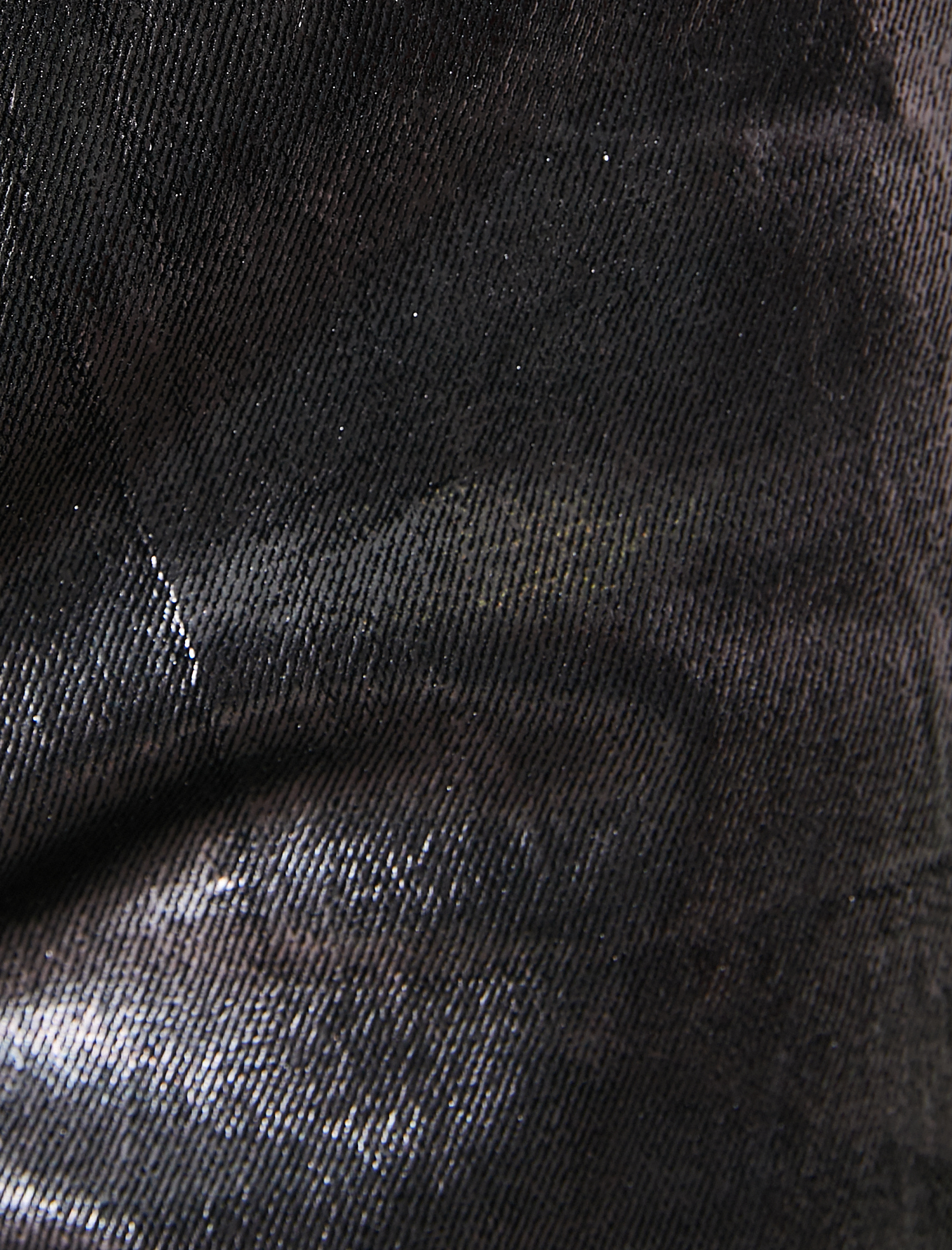   Ekstra Geniş Paça Gümüş Varaklı Kot Pantolon Yüksek Bel Cepli - Bianca Jean