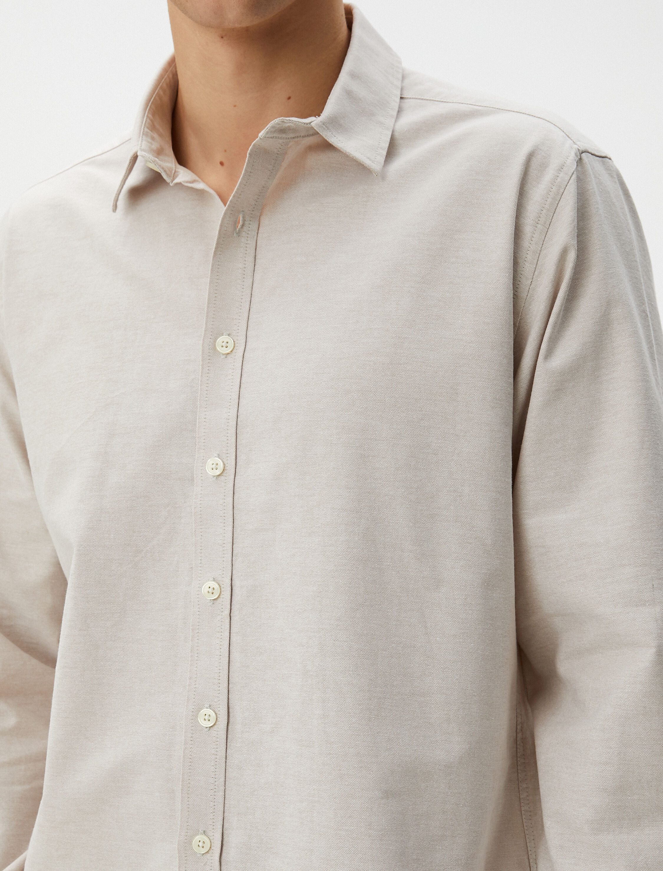   Klasik Gömlek Uzun Kollu Düğmeli Pamuklu