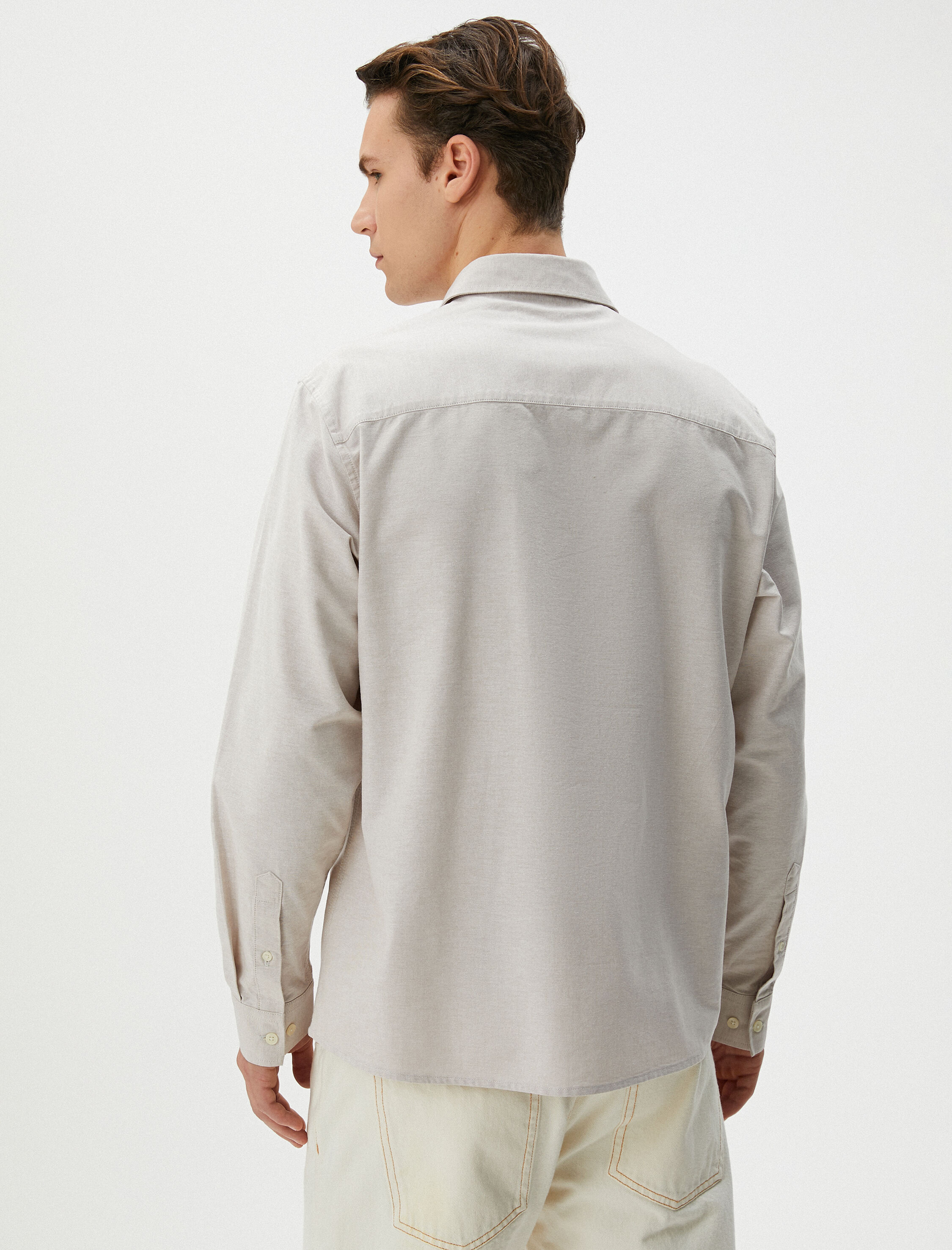   Klasik Gömlek Uzun Kollu Düğmeli Pamuklu