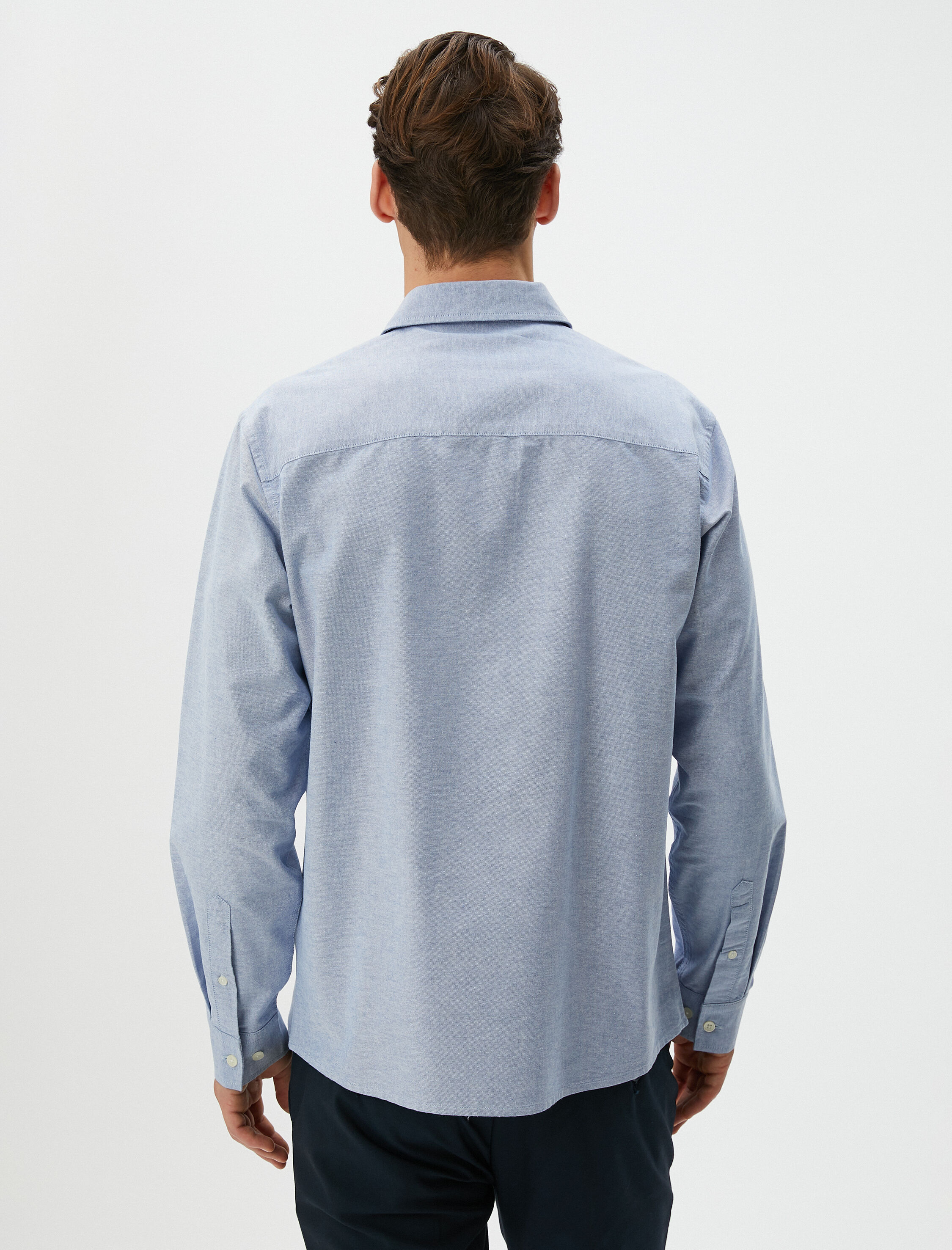   Klasik Gömlek Uzun Kollu Düğmeli Pamuklu