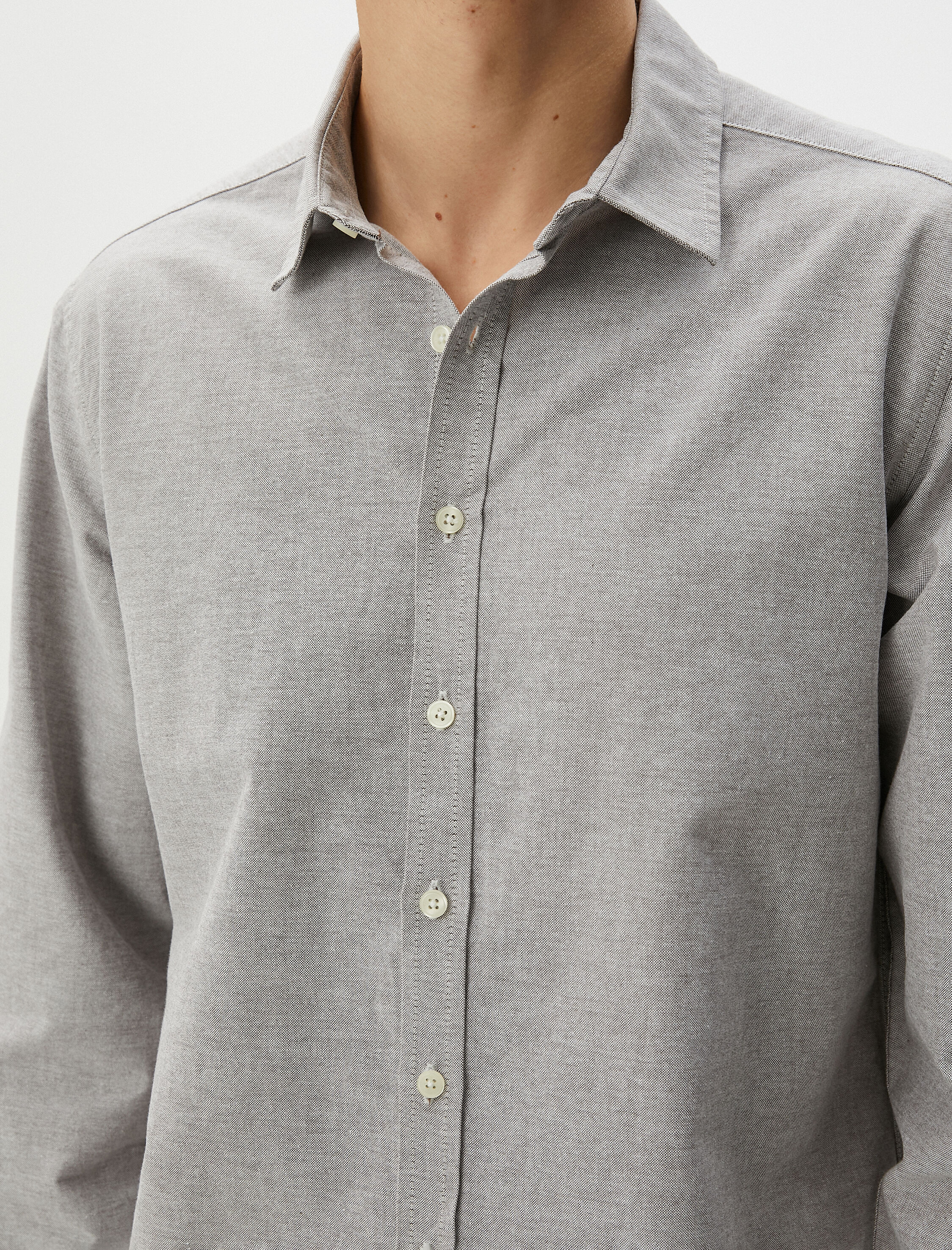   Klasik Gömlek Uzun Kollu Düğmeli Pamuklu