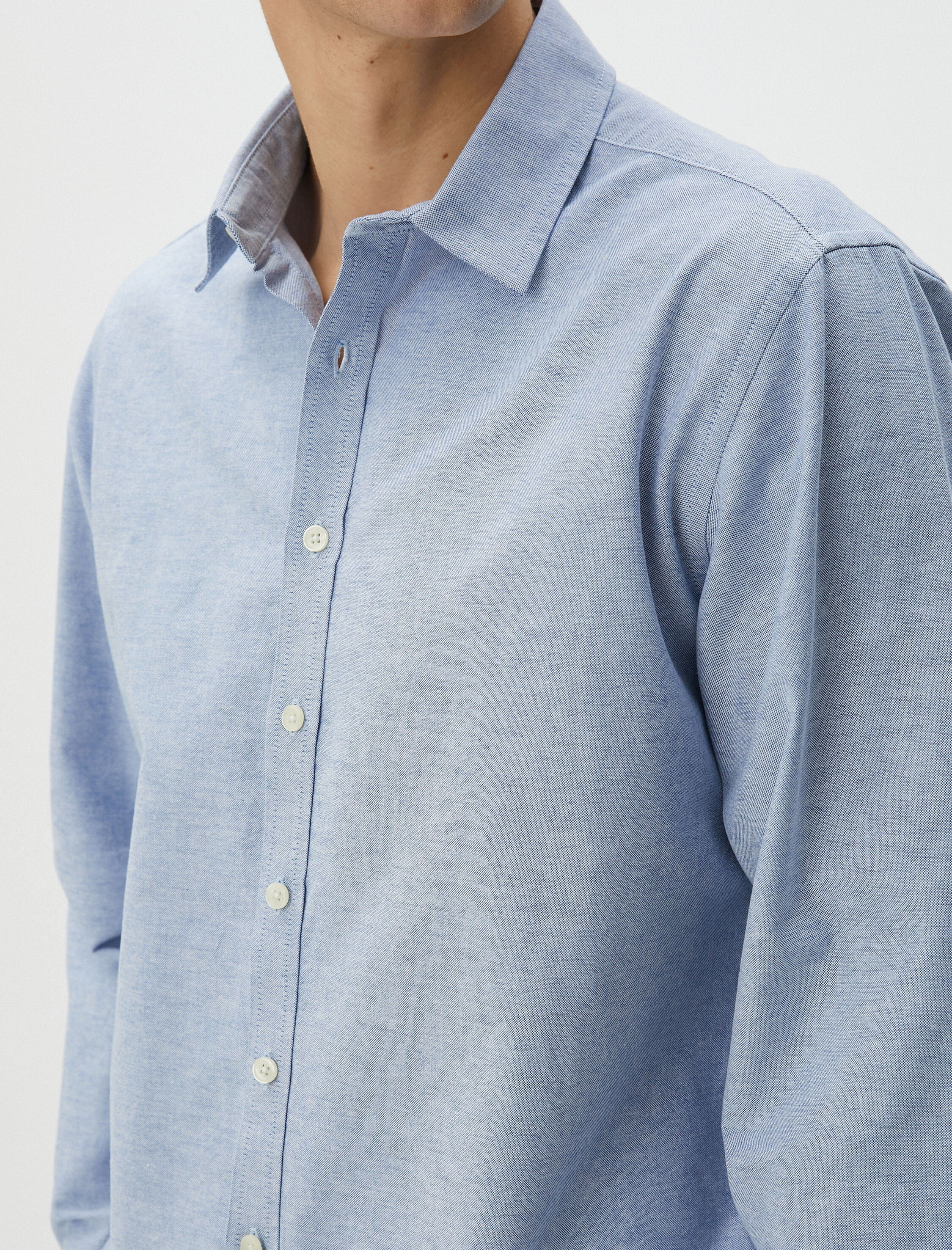   Klasik Gömlek Uzun Kollu Düğmeli Pamuklu