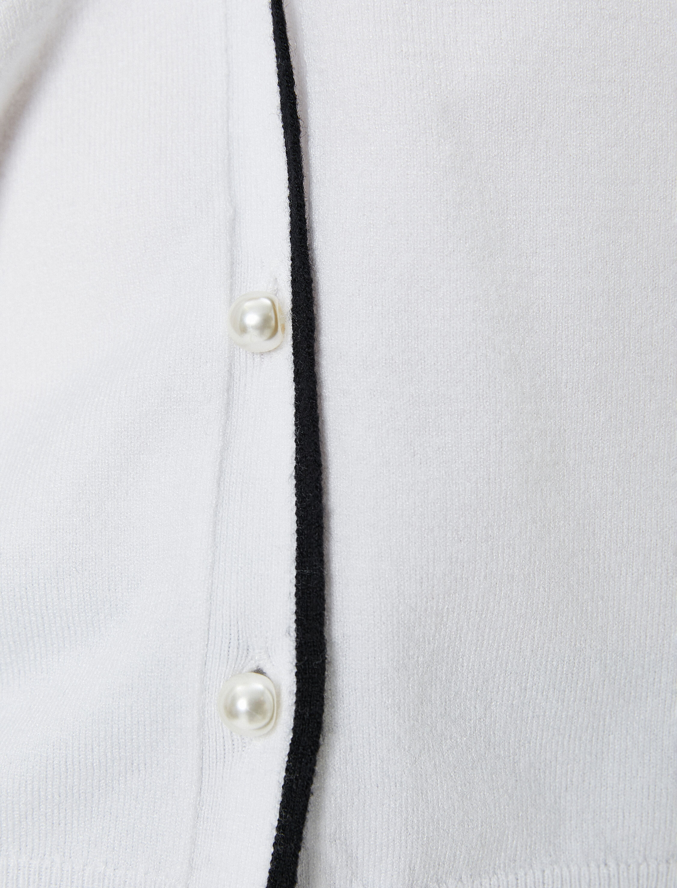   Triko Hırka İnci Düğmeli V Yaka