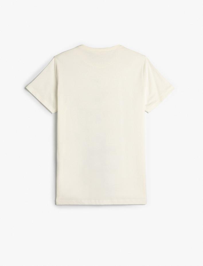 Erkek Çocuk Tişört Kısa Kollu Bisiklet Yaka Oyun Temalı Slogan Baskı Detaylı Pamuklu