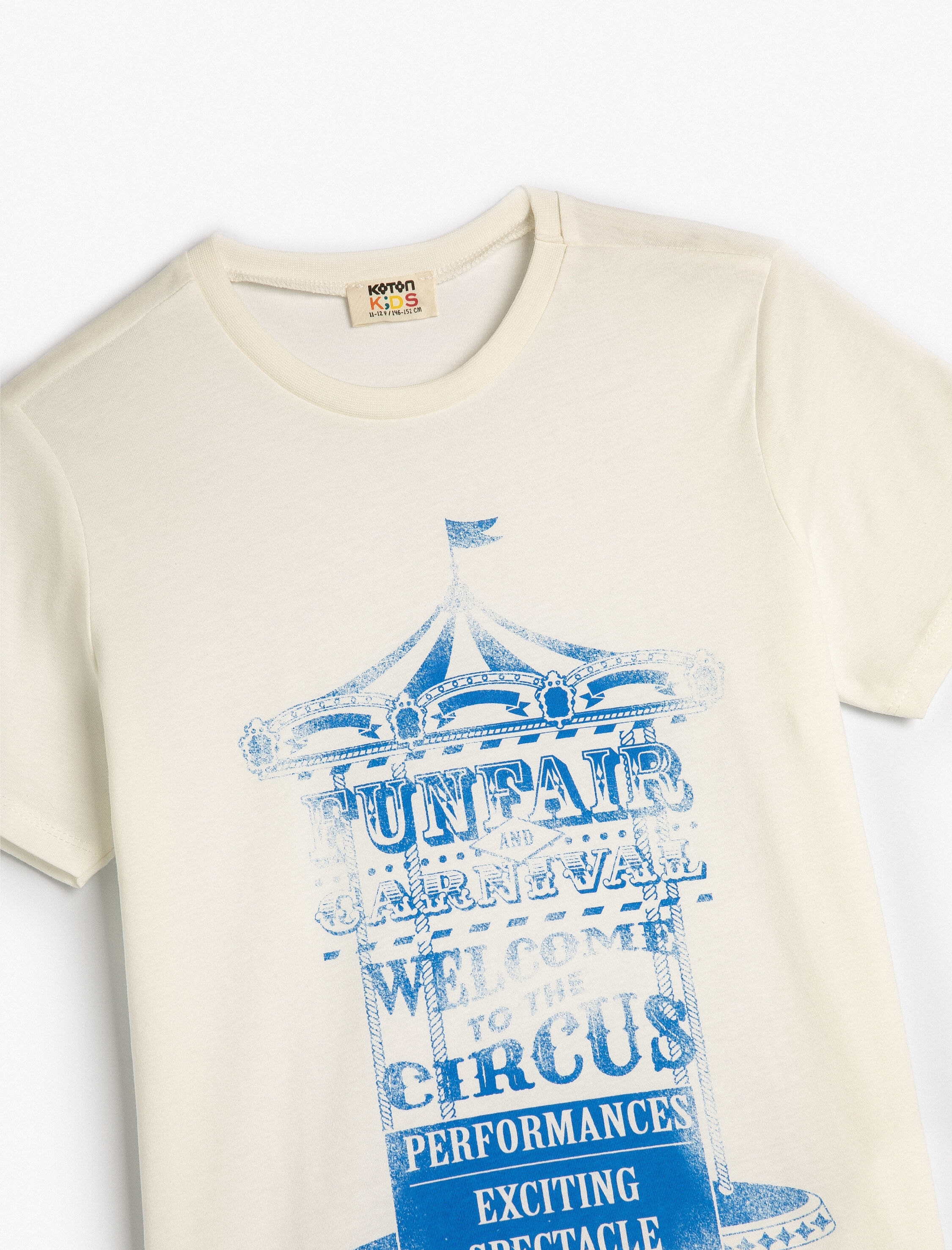  Erkek Çocuk Tişört Kısa Kollu Bisiklet Yaka Oyun Temalı Slogan Baskı Detaylı Pamuklu