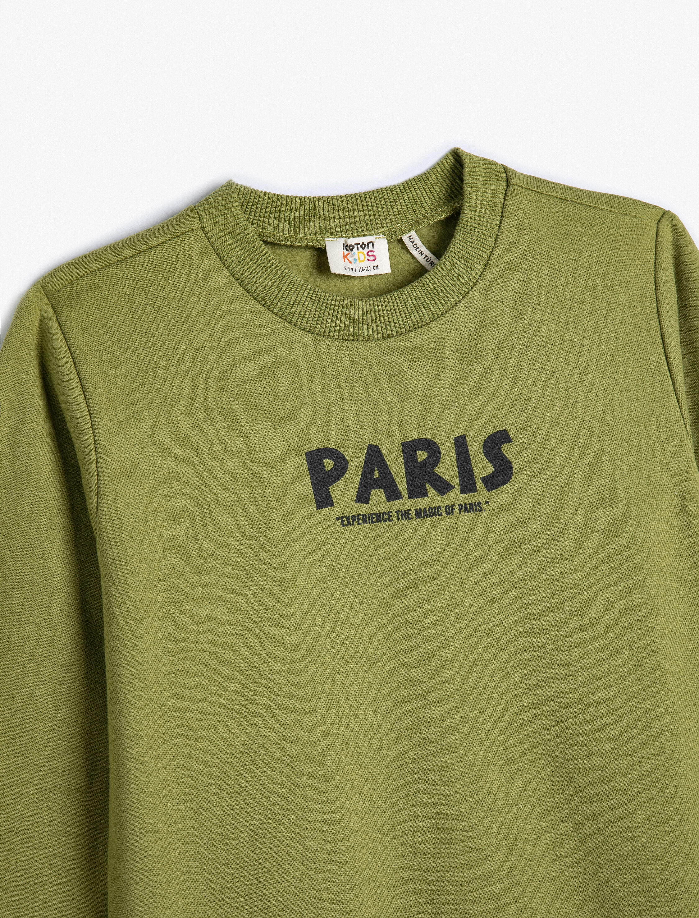  Erkek Çocuk Sweat Uzun Kollu Bisiklet Yaka Şehir Baskılı Şardonlu