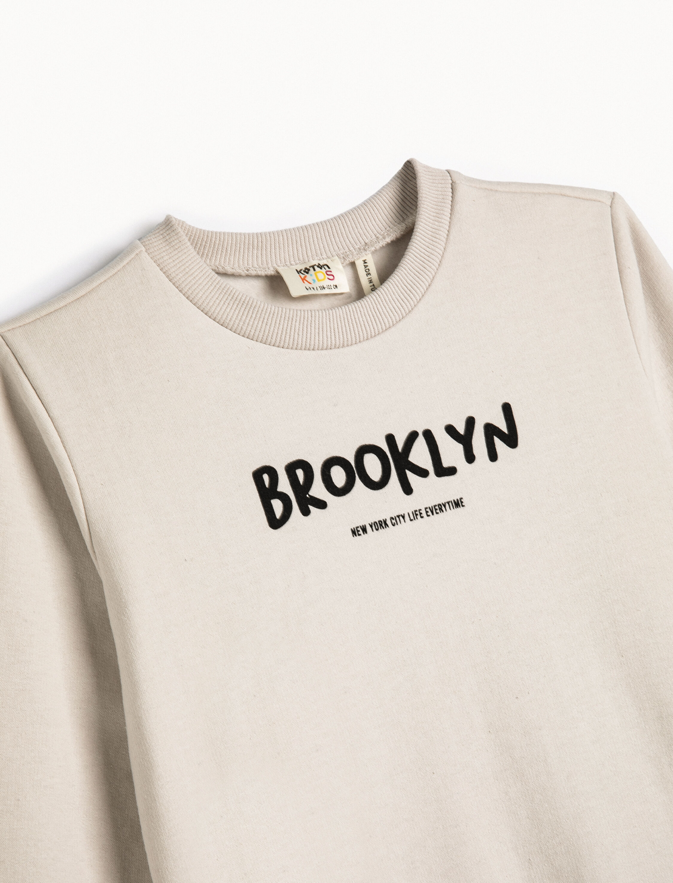  Erkek Çocuk Sweat Uzun Kollu Bisiklet Yaka Şehir Baskılı Şardonlu