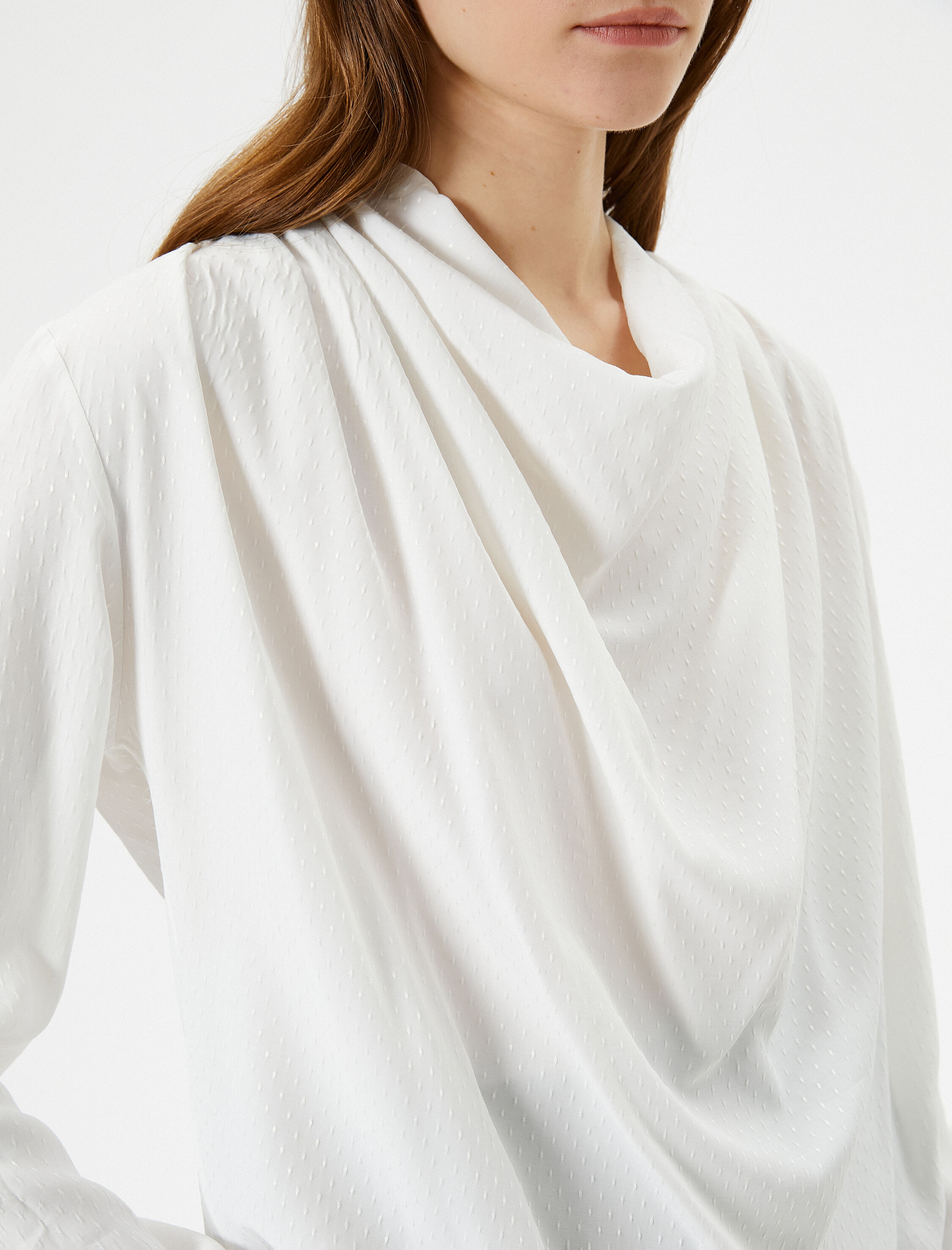   Degaje Yaka Bluz Gold Düğmeli