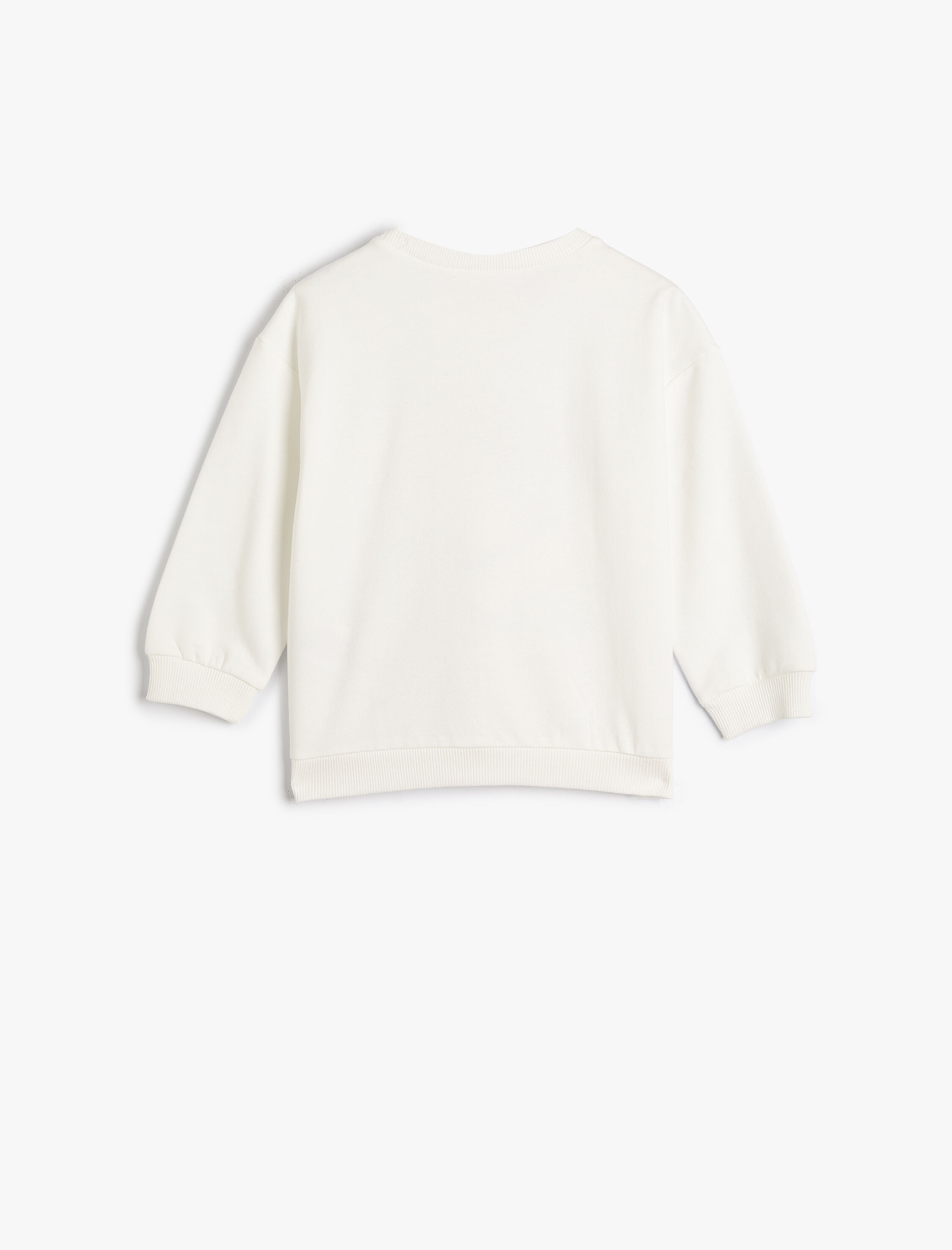  Kız Bebek Pamuk Prenses Sweat Lisanslı Uzun Kollu Bisiklet Yaka Şardonlu