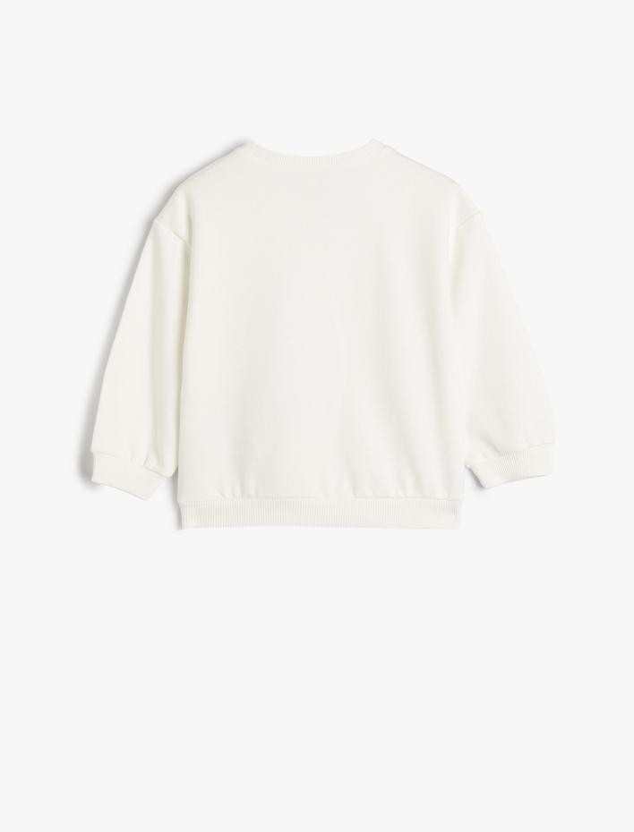 Kız Bebek Stitch Sweat Lisanslı Uzun Kollu Bisiklet Yaka Pamuklu