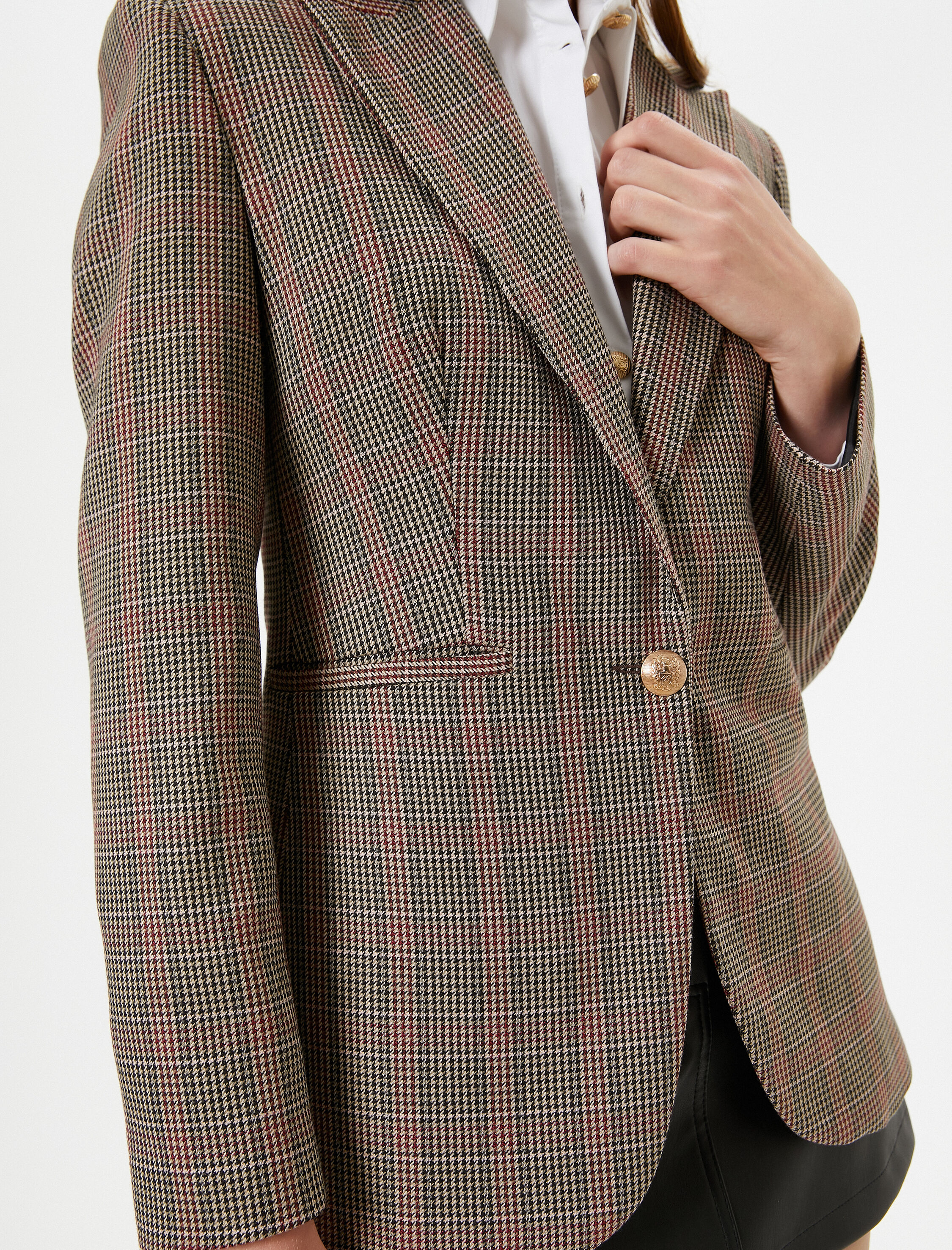   Tuba Ünsal X Koton - Ekoseli Blazer Ceket