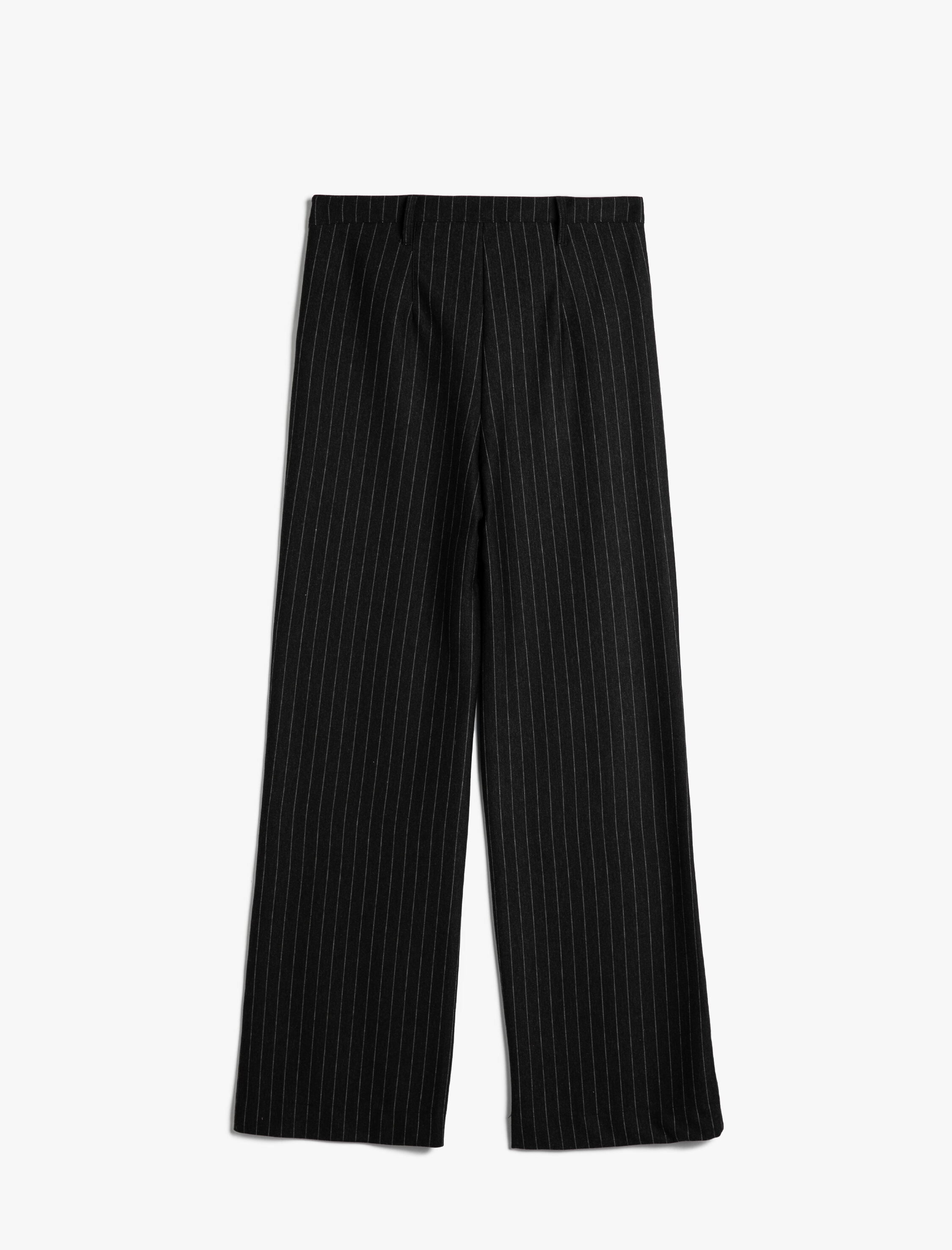   Geniş Paça Kumaş Pantolon Yüksek Bel Rahat Kalıp