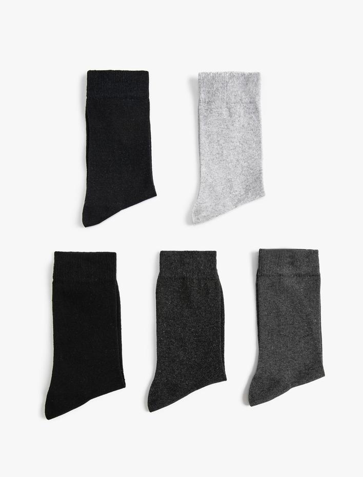 Erkek Basic 5'li Soket Çorap Seti Çok Renkli