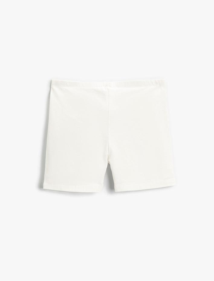 Kız Çocuk Biker Tayt Basic Normal Bel Pamuklu