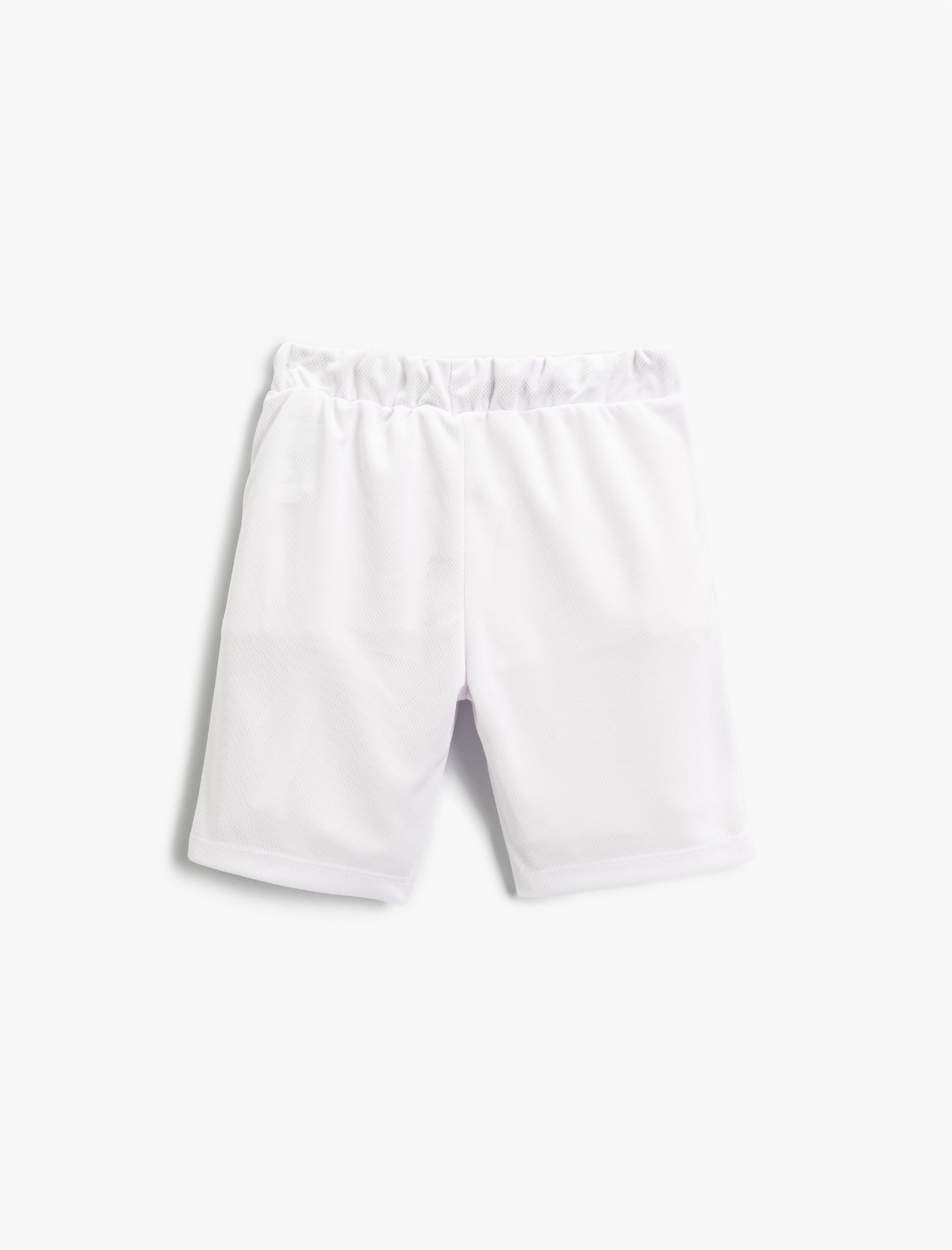  Erkek Çocuk Slogan Baskılı Şort Beli Bağcıklı